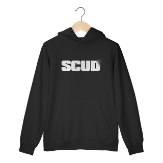 Moletom Prime Canguru SCUD c/ capuz preto - imp.: frete/costas.