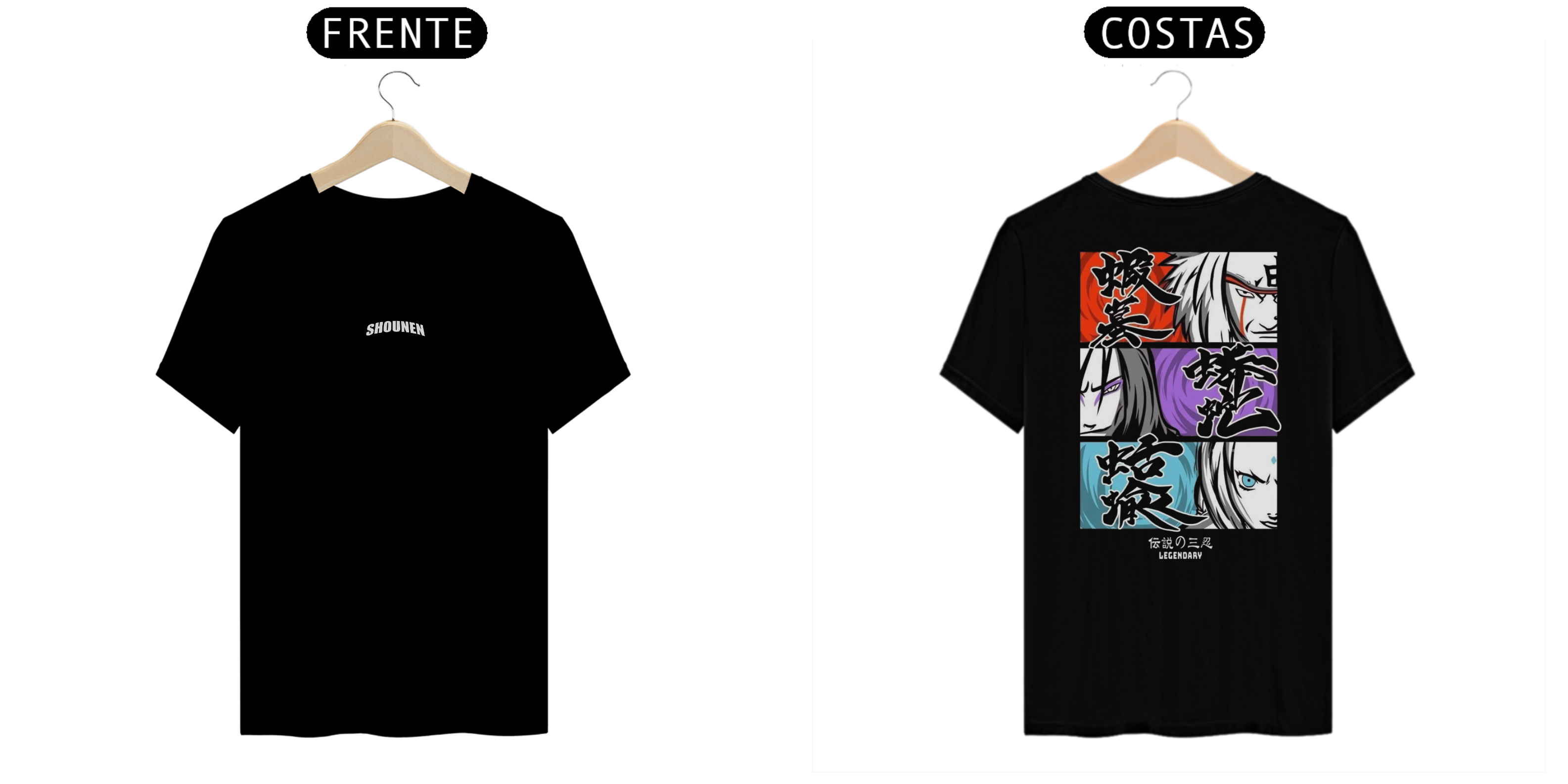 Nome do produto: Camisa T-shirt Premiun - Sennins Lendarios ( Naruto)