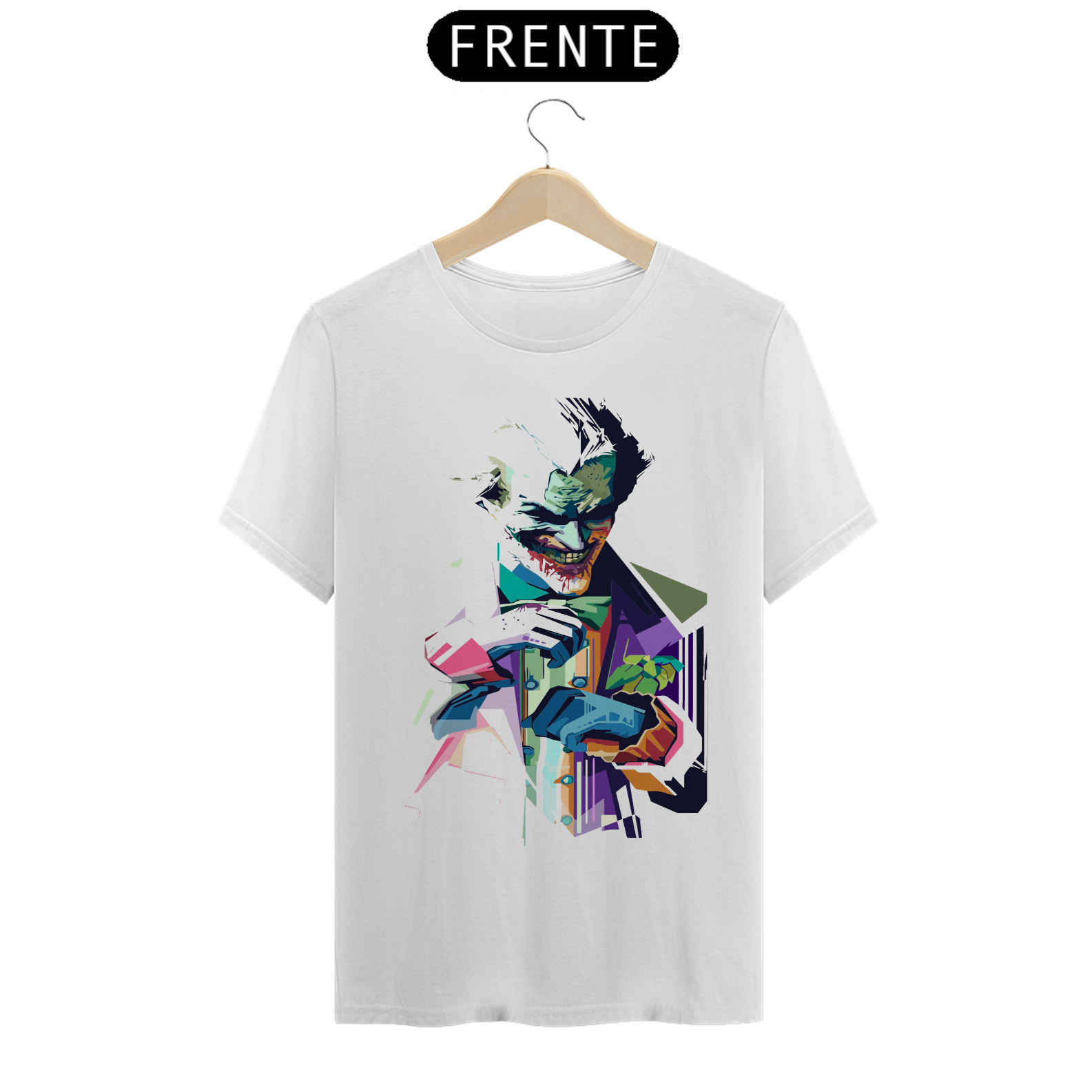 Nome do produto: Camiseta Clássica Estampa do Coringa