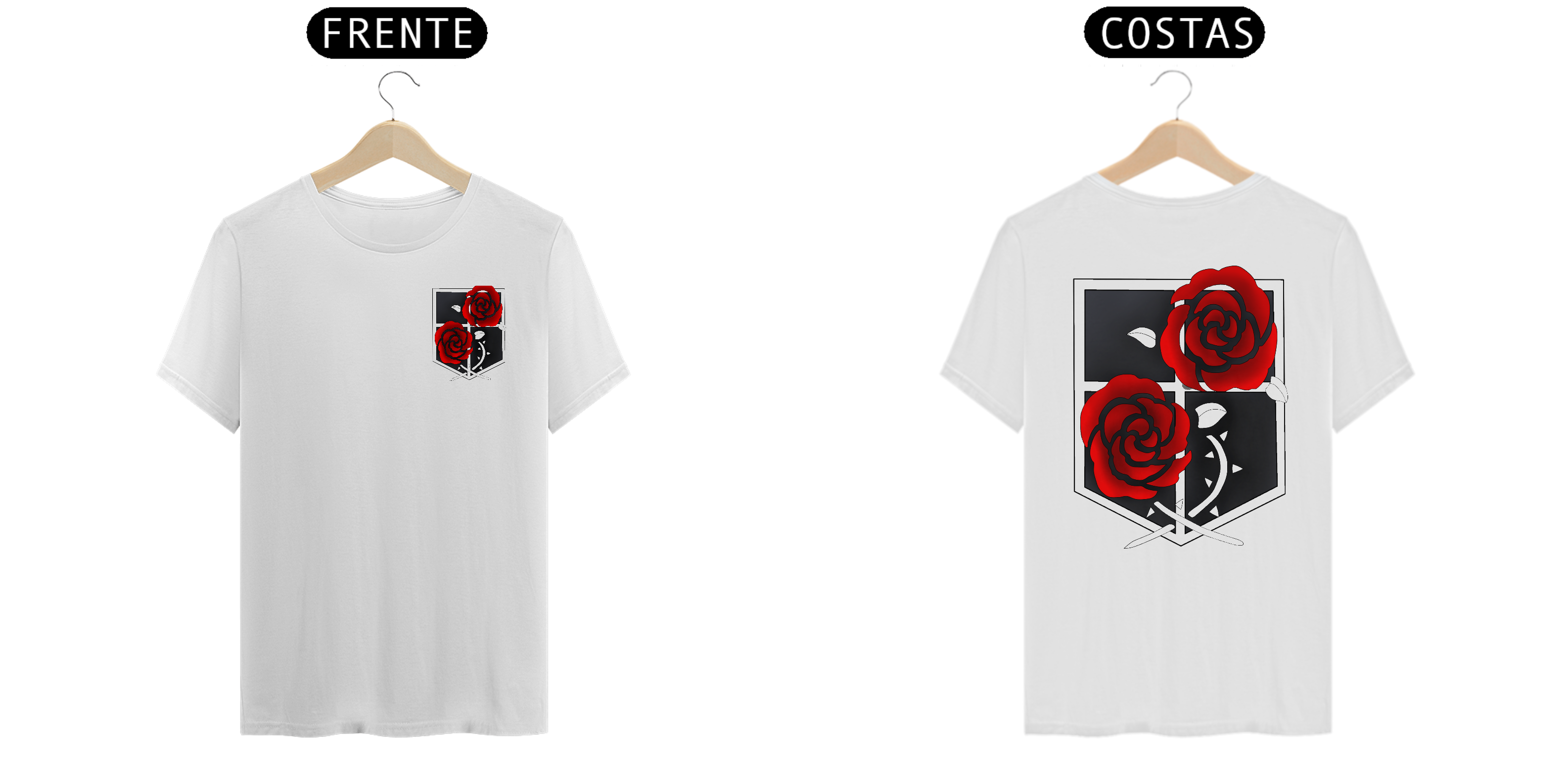 Nome do produto: Camisa da Tropa de Guarnição de Attack On Titan (shingeki no kyojin) - T-Shirt Classic padrão