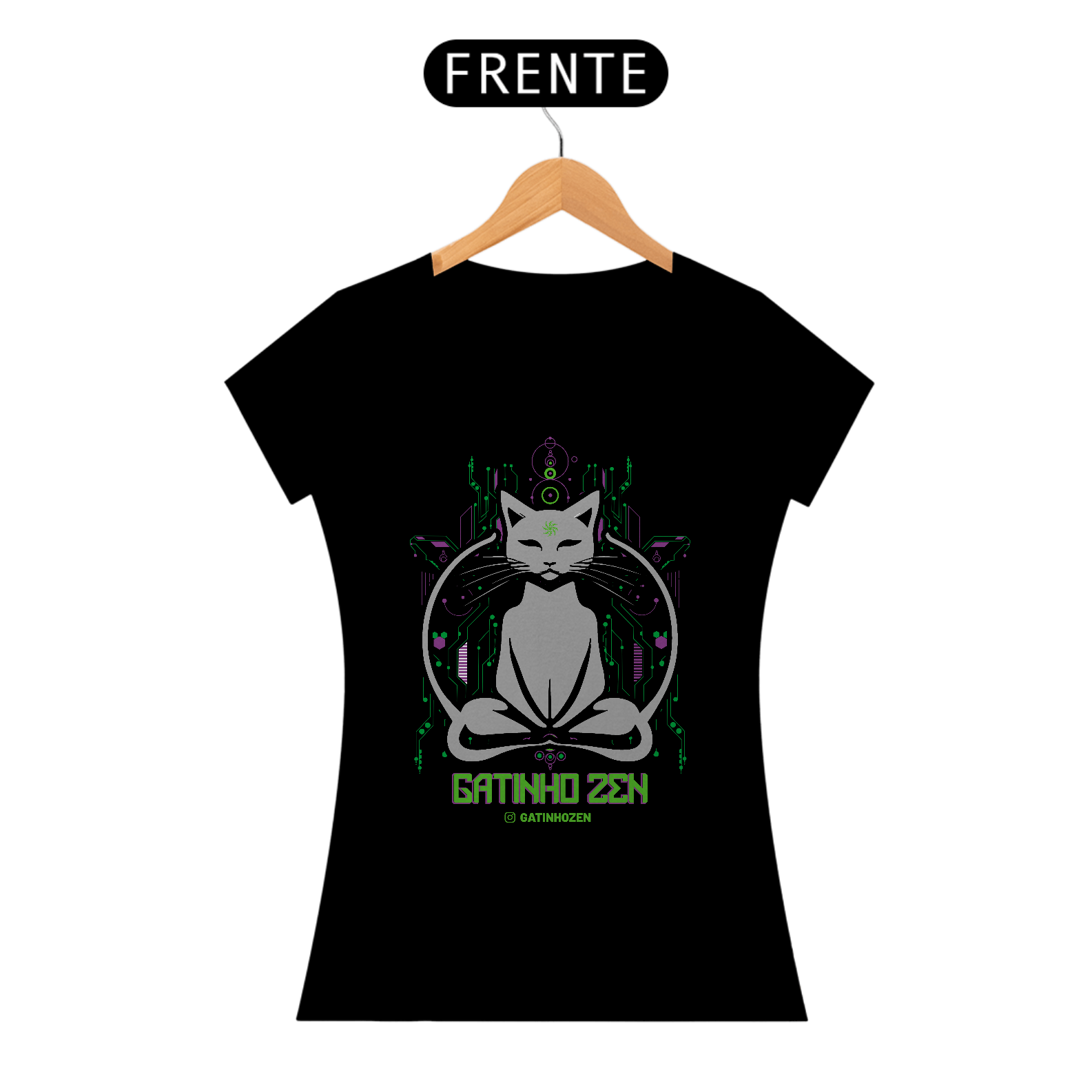 Camiseta Feninina - Instituto Gatinho Zen