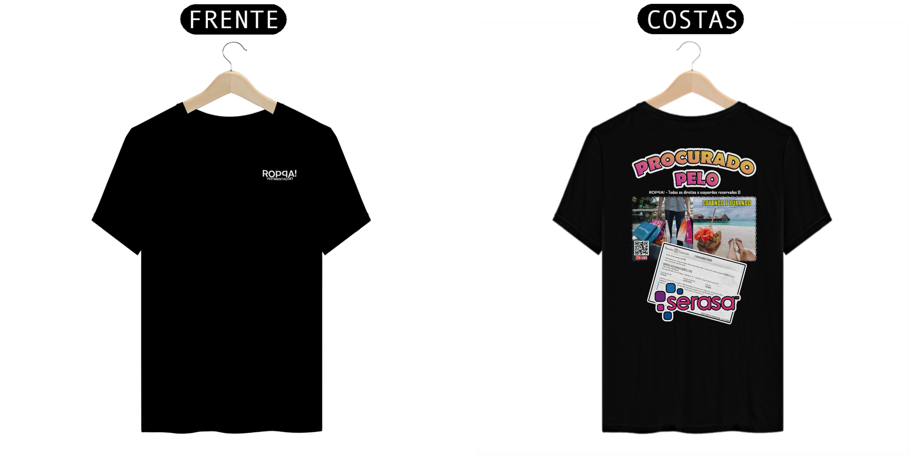 Nome do produto: Procurado pelo Serasa - Costas Preta