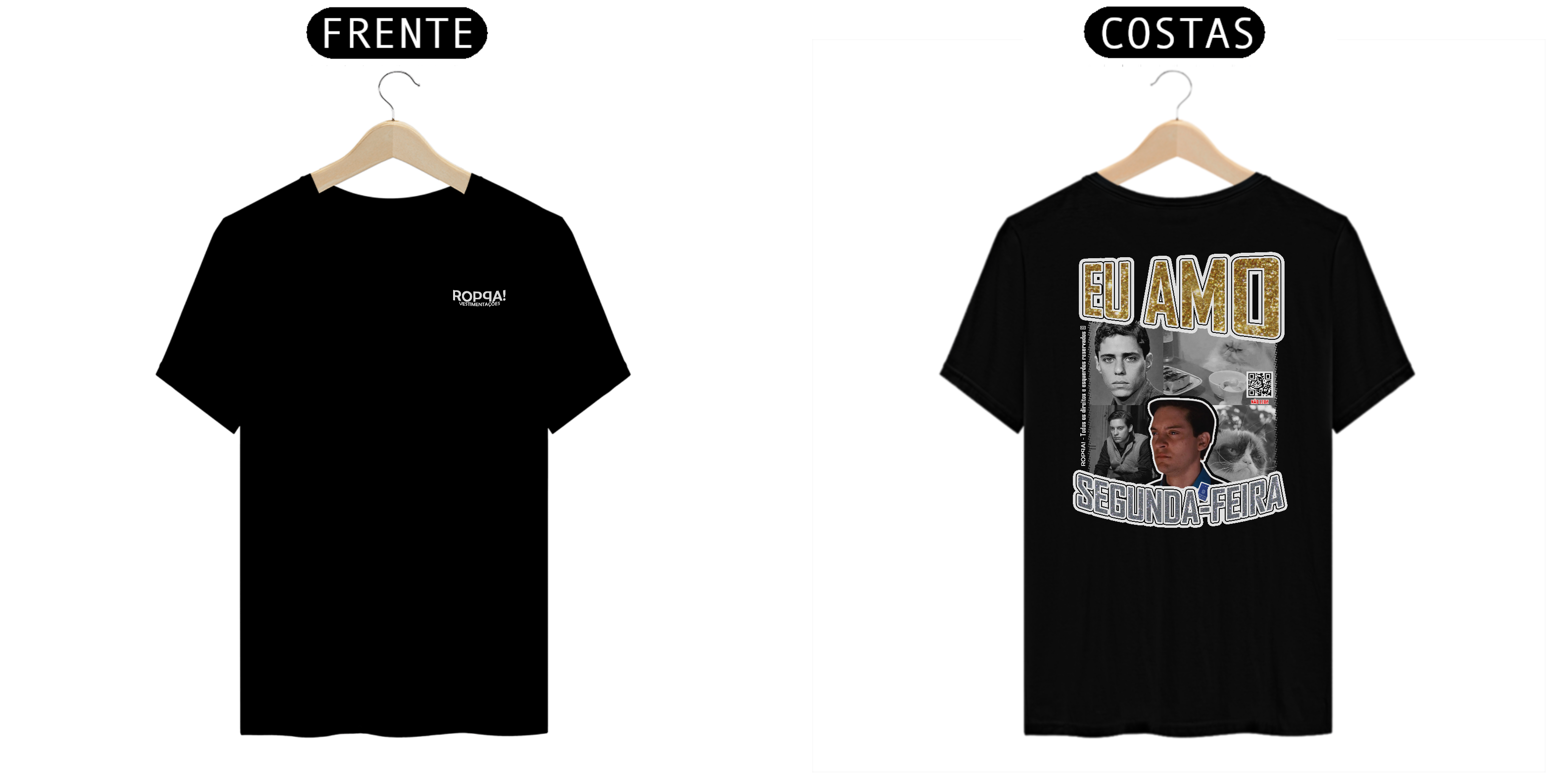 Nome do produto: Eu amo Segunda-Feira :( - Costas Preta