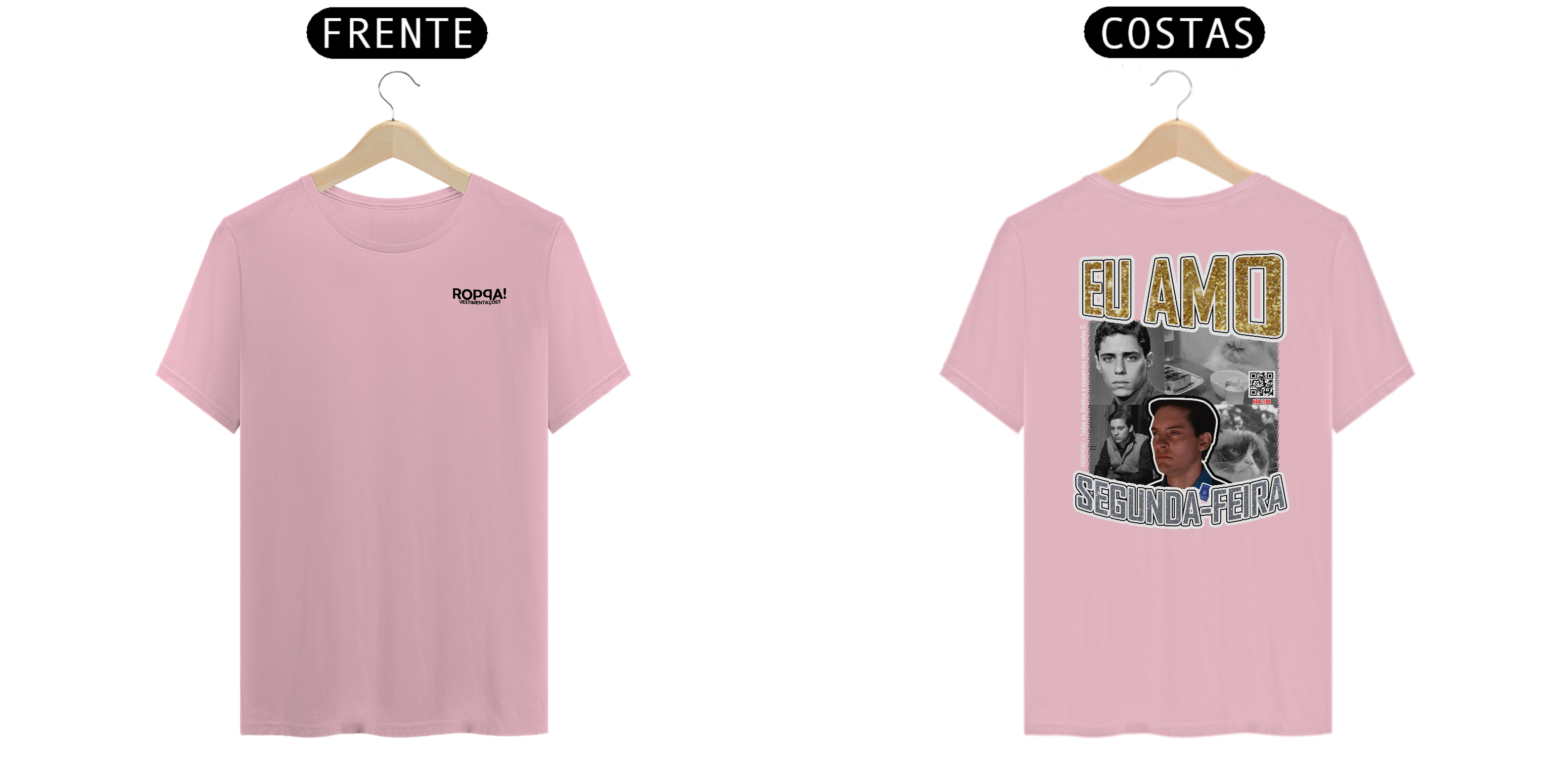 Nome do produto: Eu amo Segunda-Feira :( - Costas Rosa