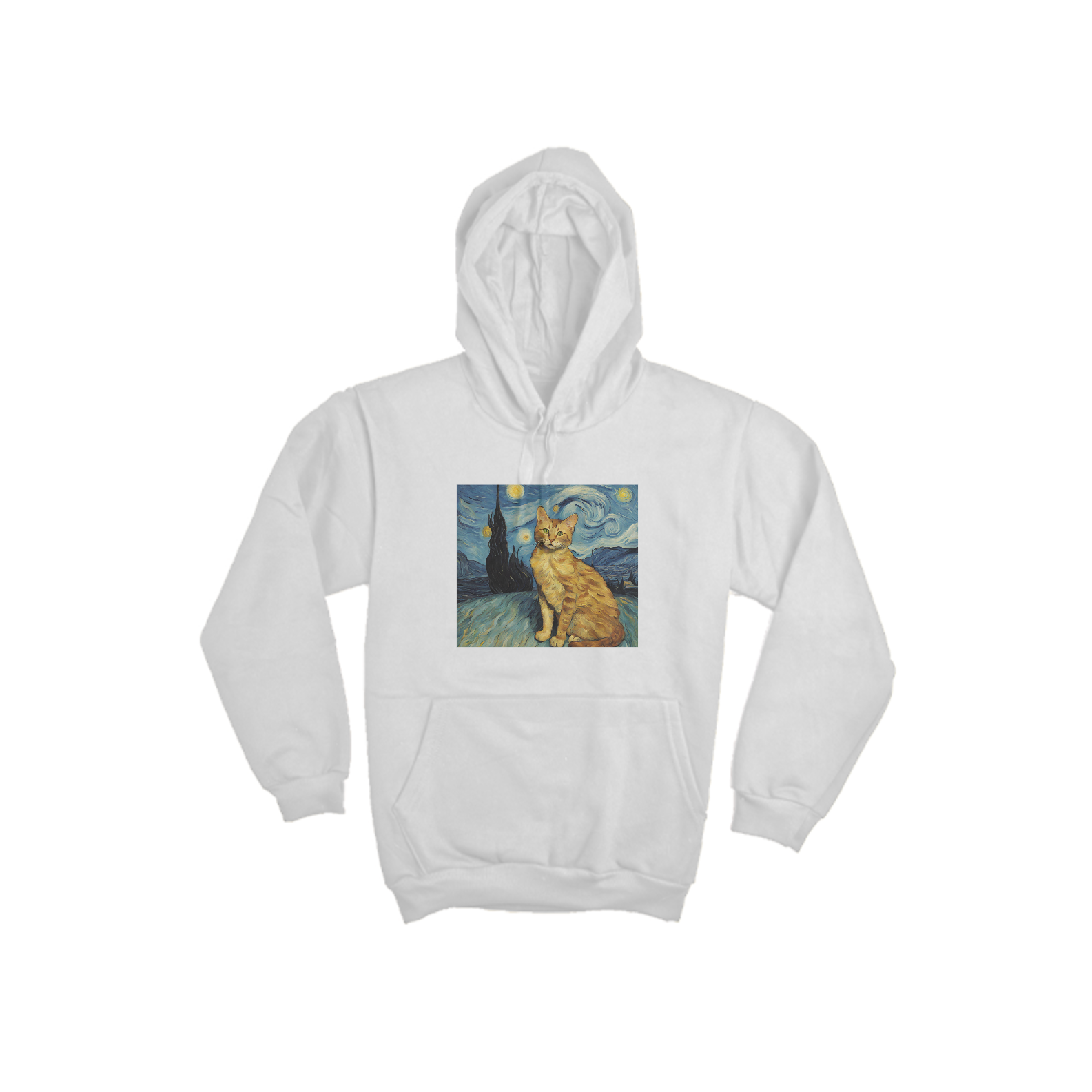 Nome do produto: Moletom - Gato em Noite Estrelada