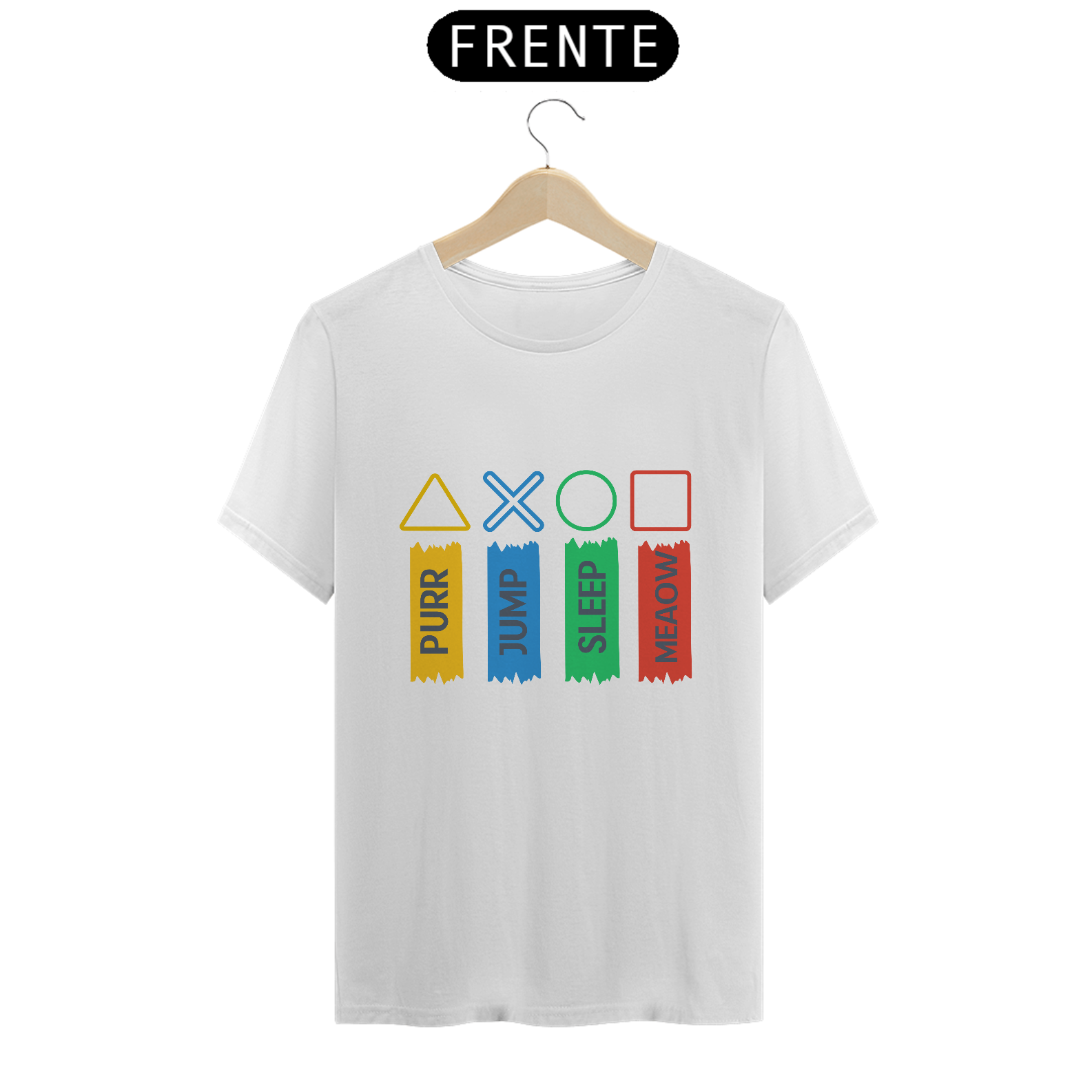 Nome do produto: Camiseta - Purr, Jump, Sleep, Meaow