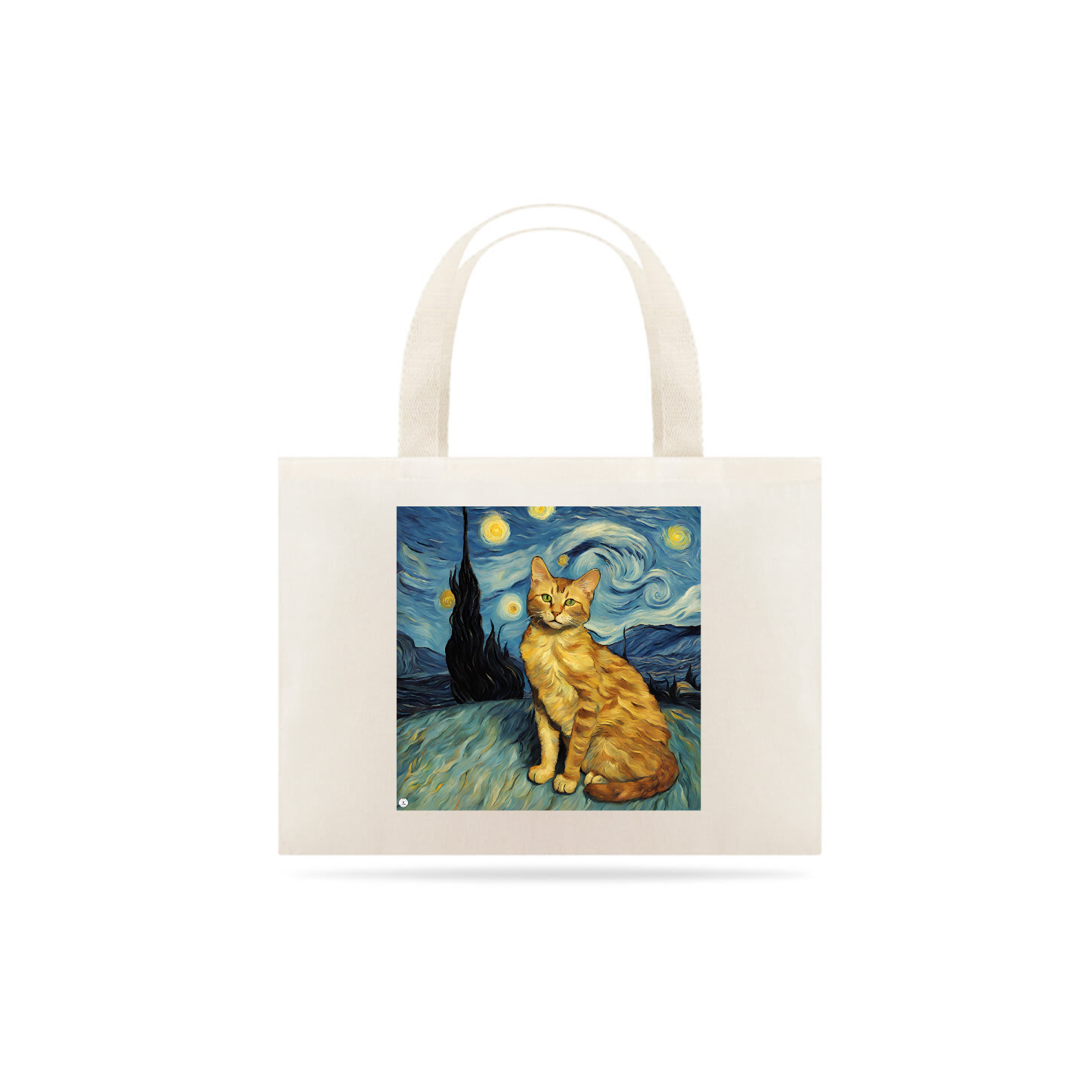 Nome do produto: Ecobag - Gato em Noite Estrelada