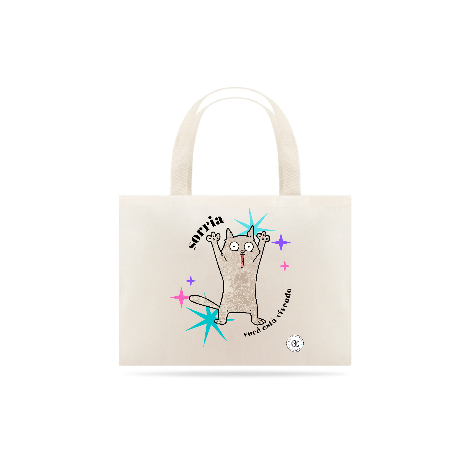 Nome do produto: Ecobag - Sorria, Você está Vivendo!