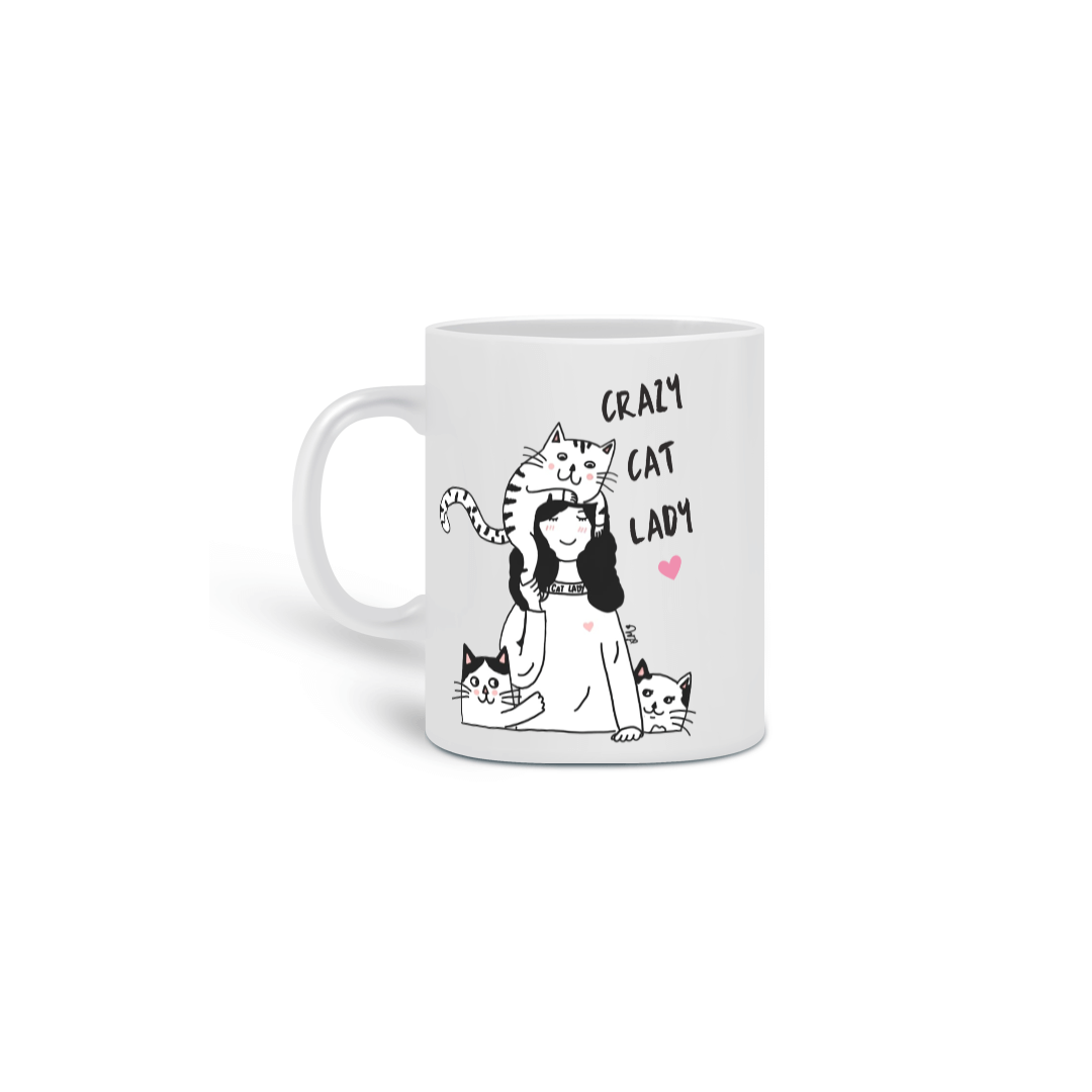 Nome do produto: Caneca - Crazy Cat Lady
