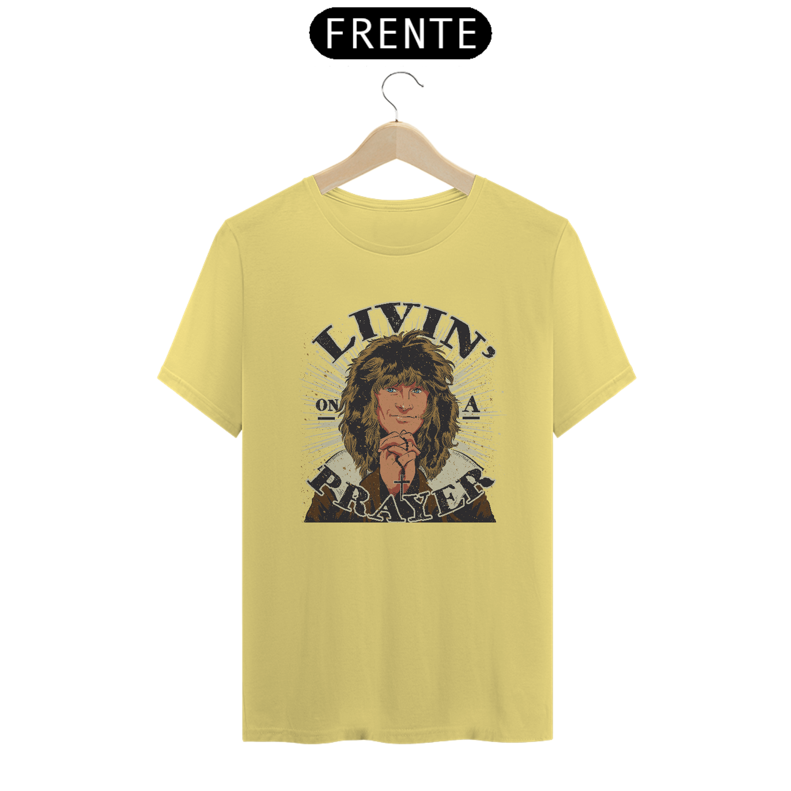Nome do produto:  T-SHIRT BON JOVI – LIVIN’ ON A PRAYER EST.