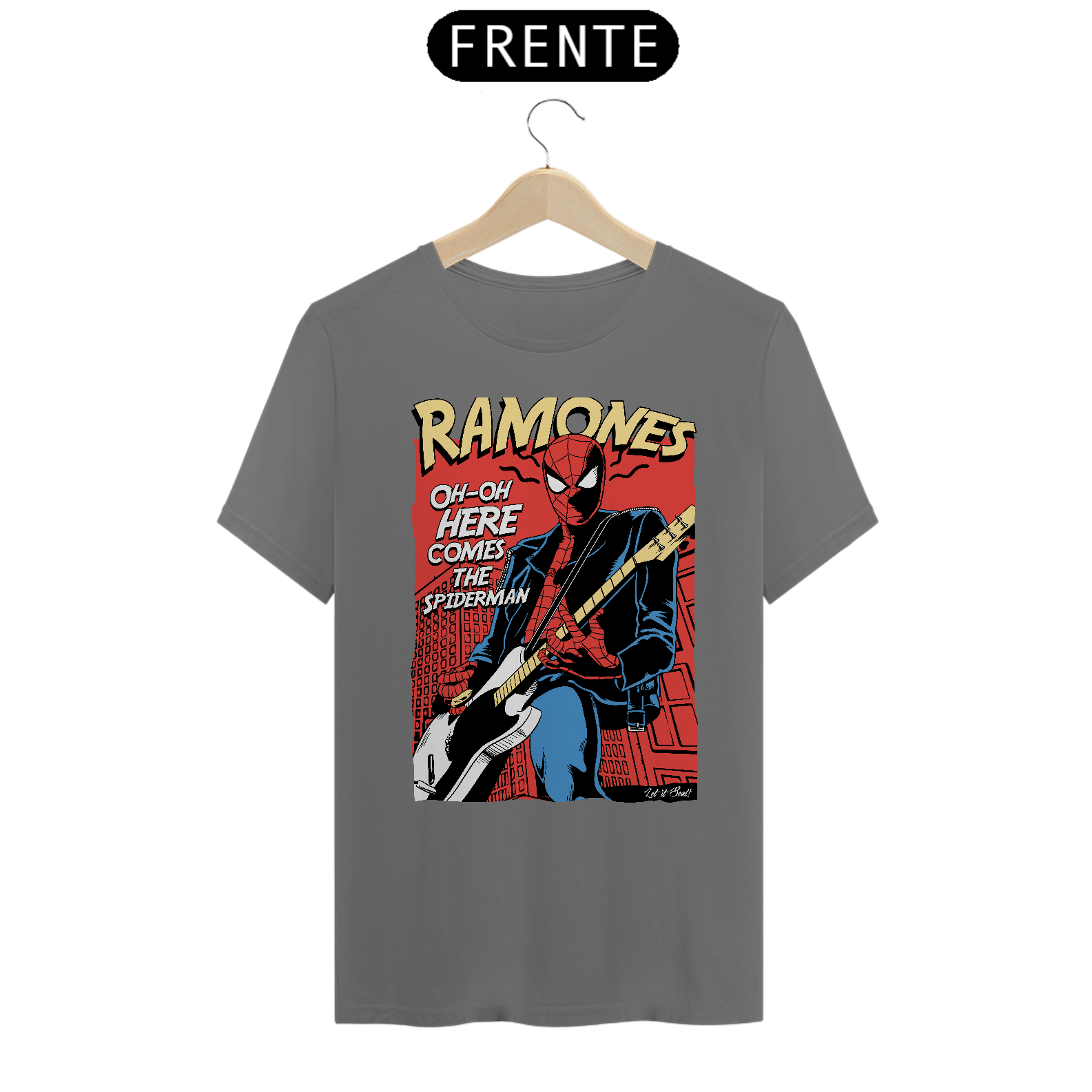 Nome do produto: T-SHIRT RAMONES – HOMEM ARANHA ESTONADA