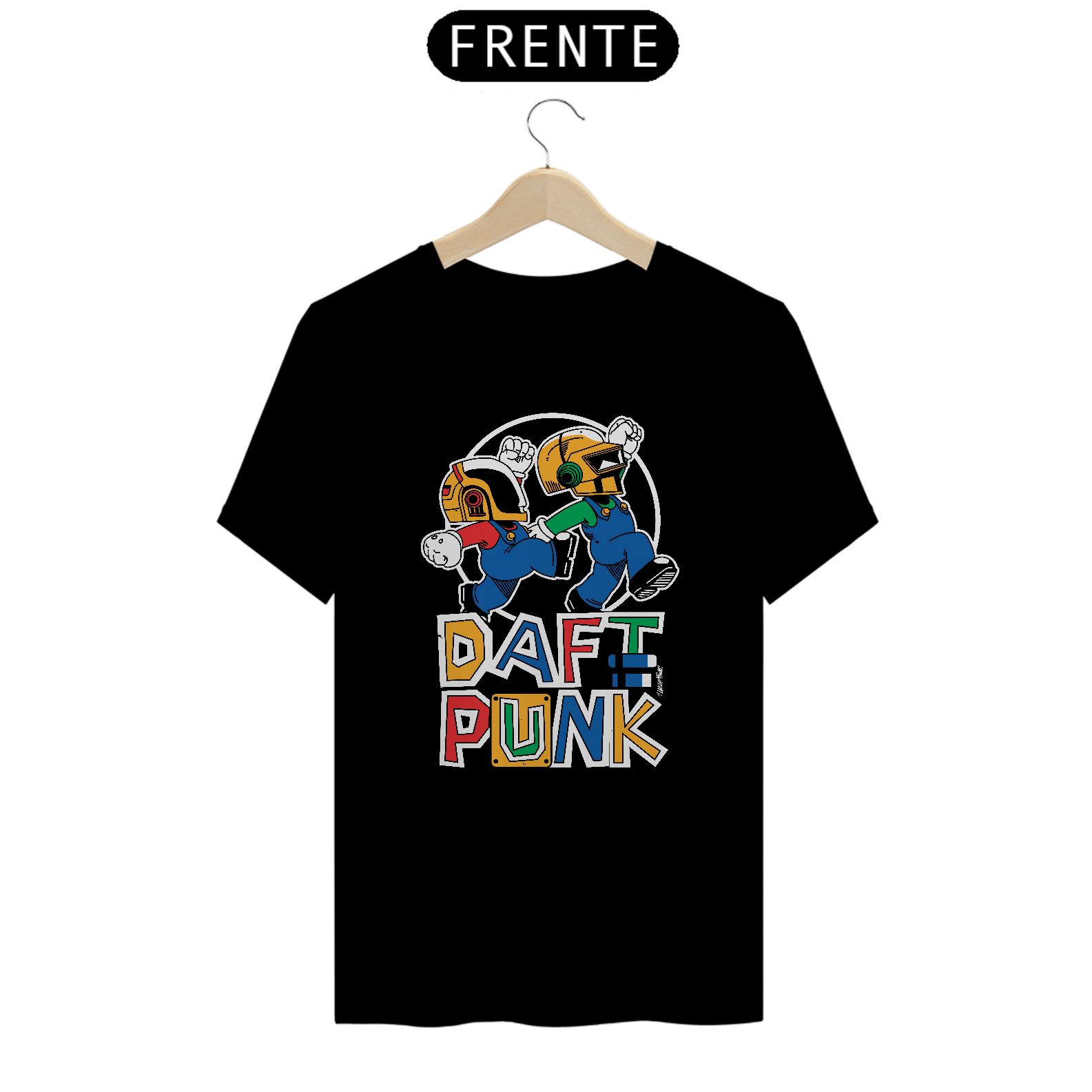 Nome do produto: T-SHIRT DAFT PUNK & MÁRIO 