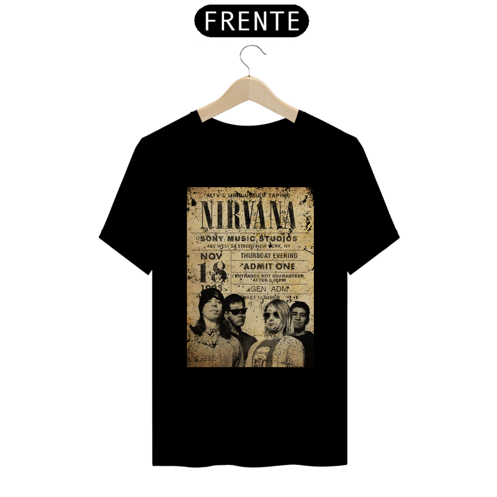 Nome do produto: T-SHIRT NIRVANA CARTAZ