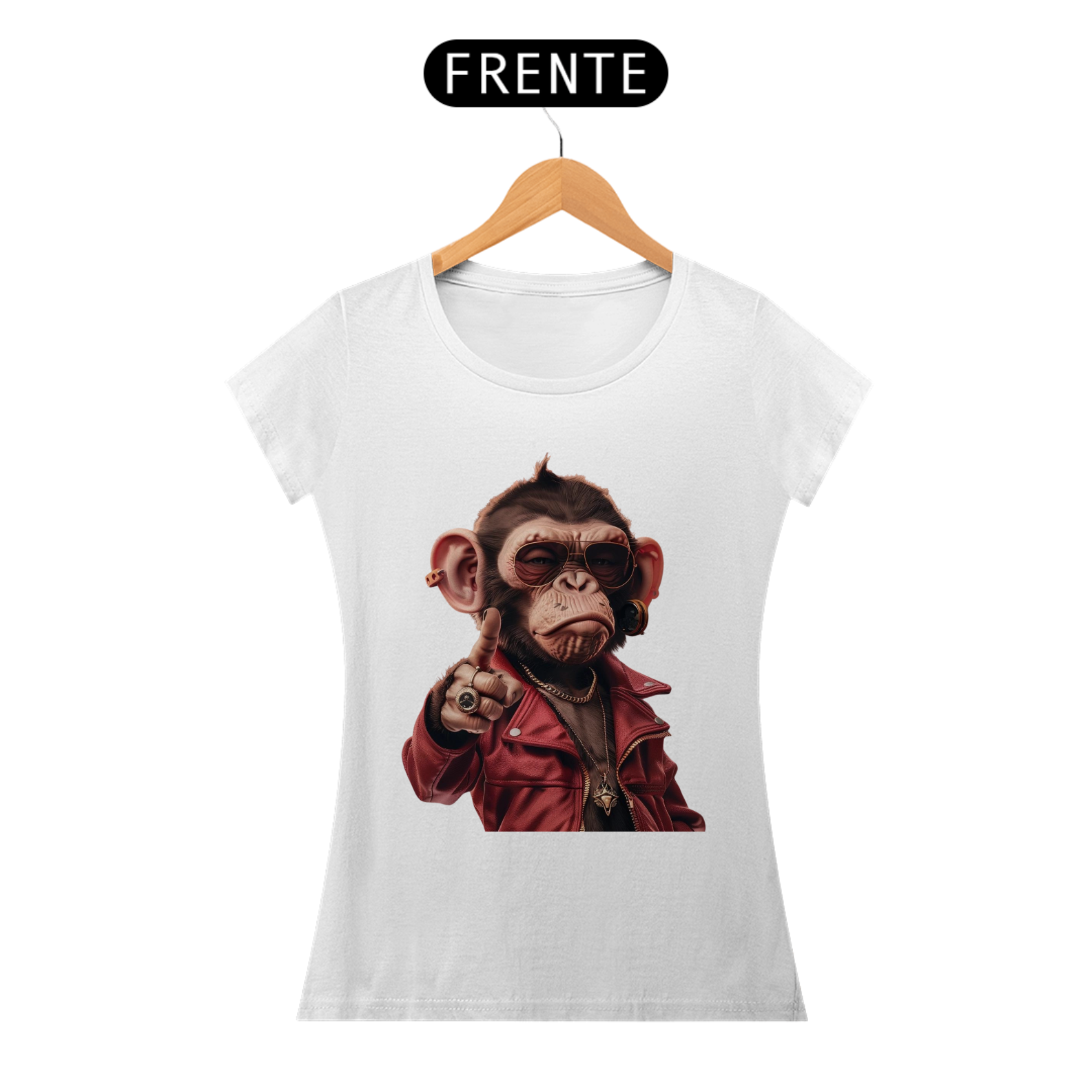 Nome do produto: Camiseta baby long macaquinho apontando o dedo