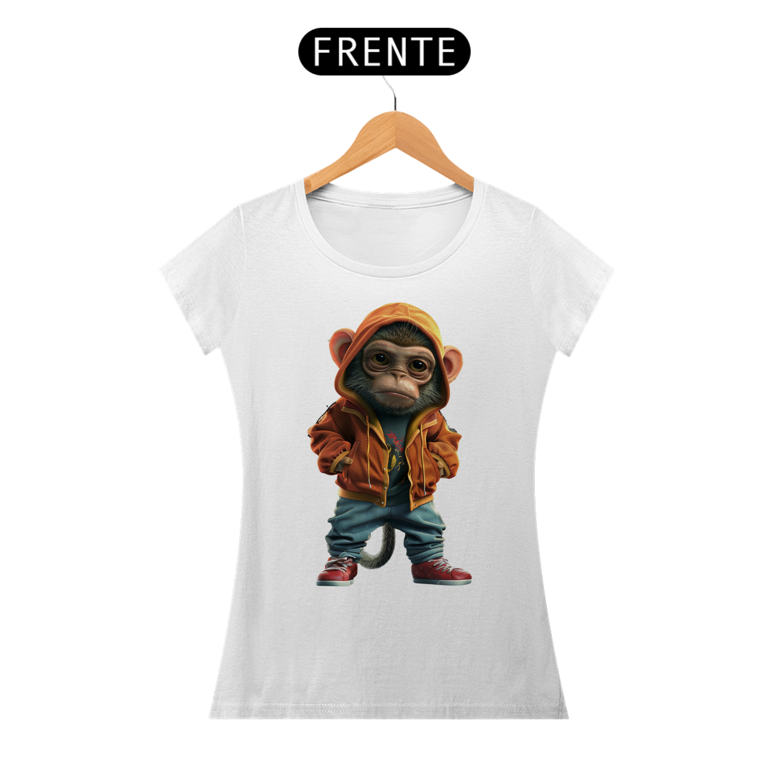 Nome do produto: Camiseta Baby Long Macaquinho Marrento