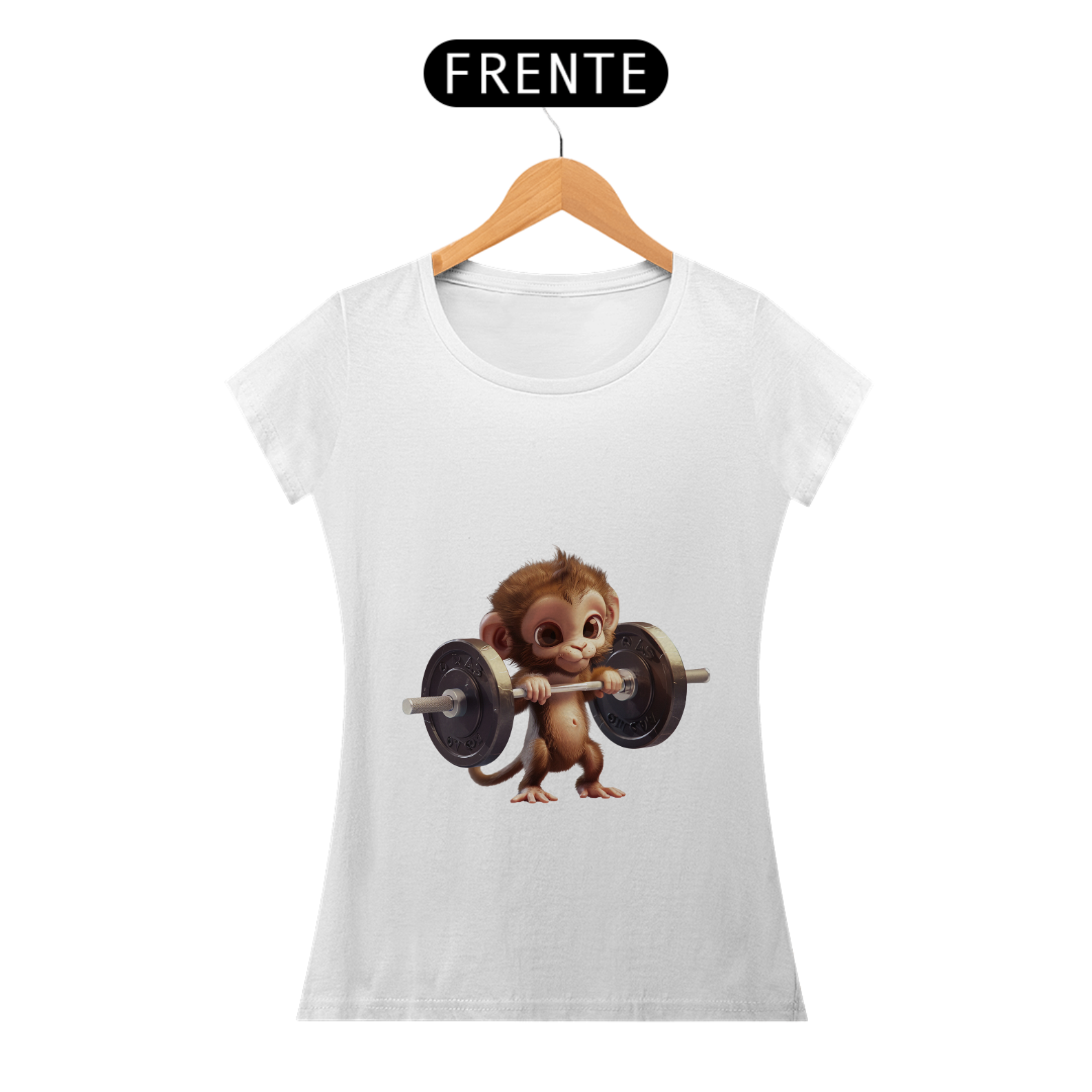 Nome do produto: Camiseta Baby Long Macaquinho Levantando Pesa