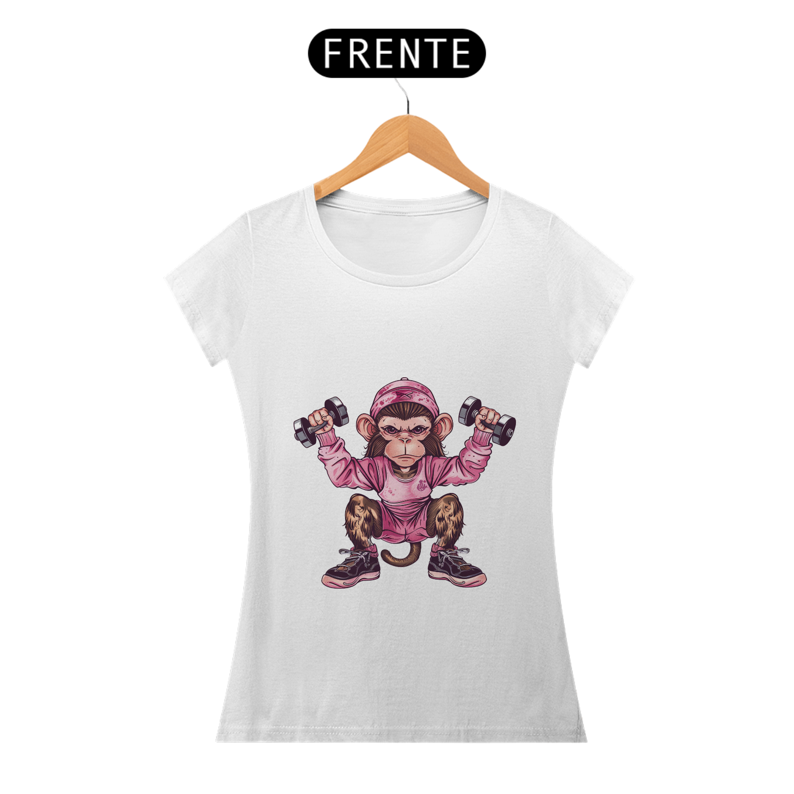 Nome do produto: Camiseta Baby Long Macaquinha Malhando