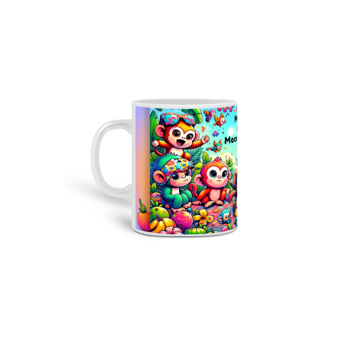 Nome do produto: Caneca Mundo dos Macaquinhos