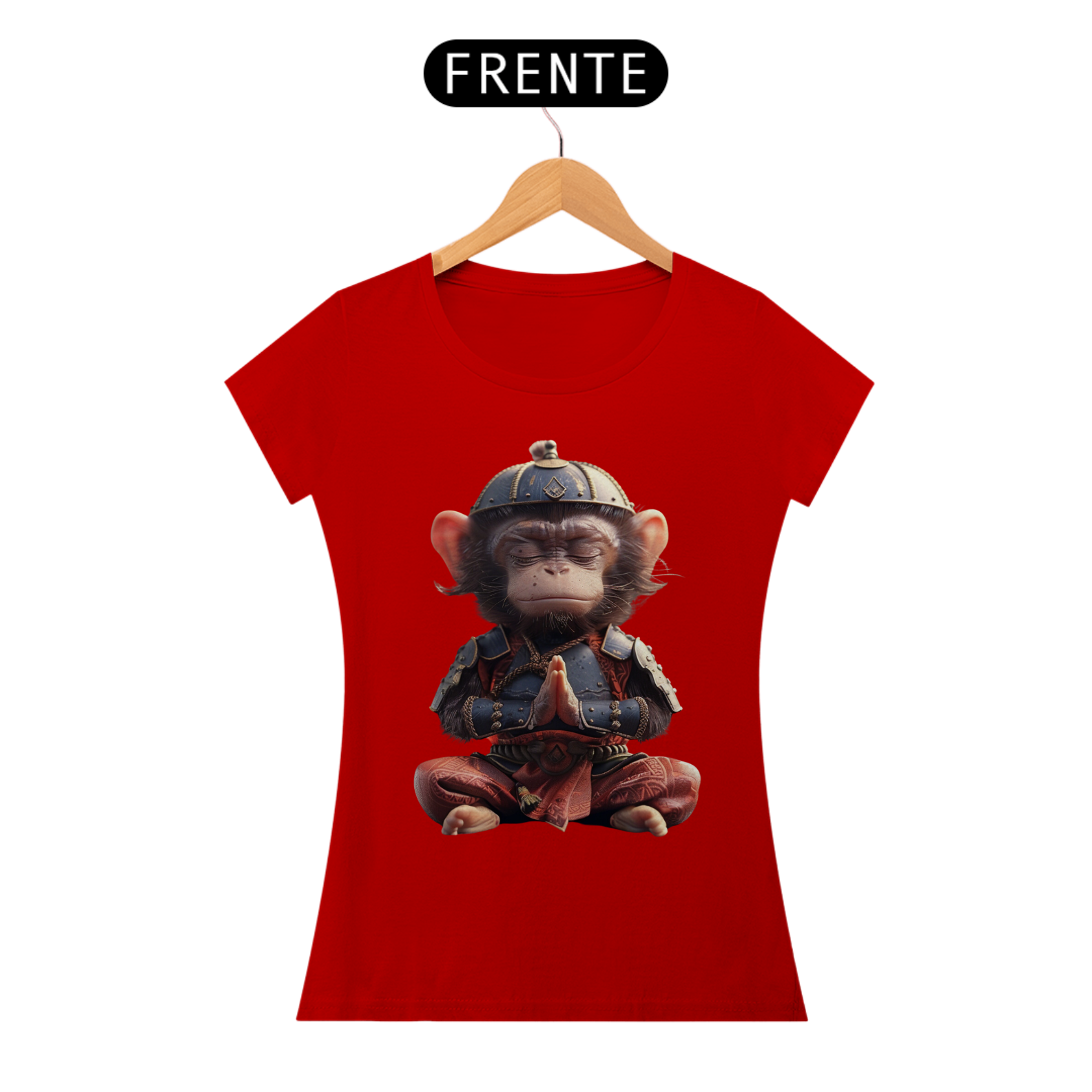 Nome do produto: Camiseta Baby Long Macaquinho Guerreiro Meditano