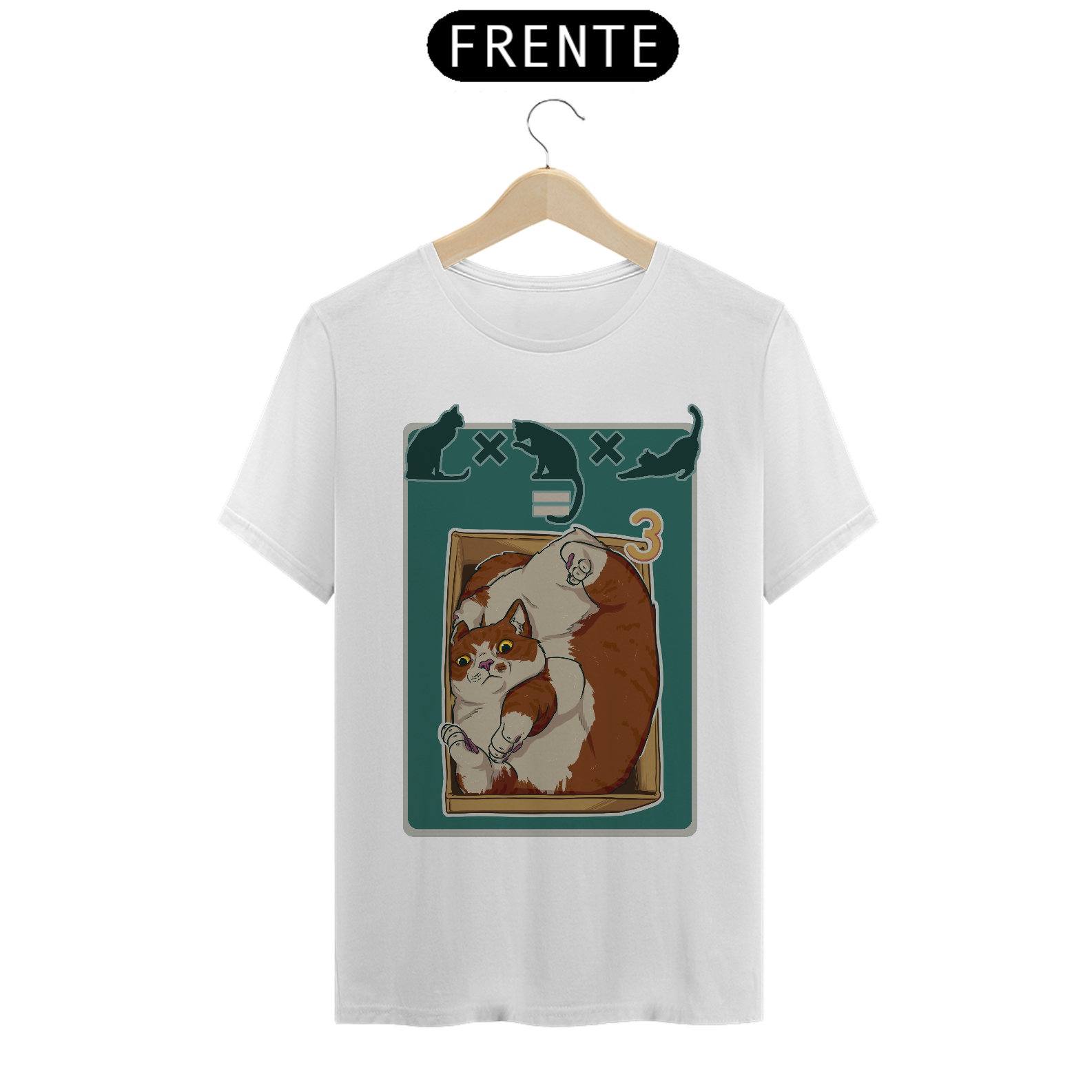 Nome do produto: Camiseta - Gato ao Cubo