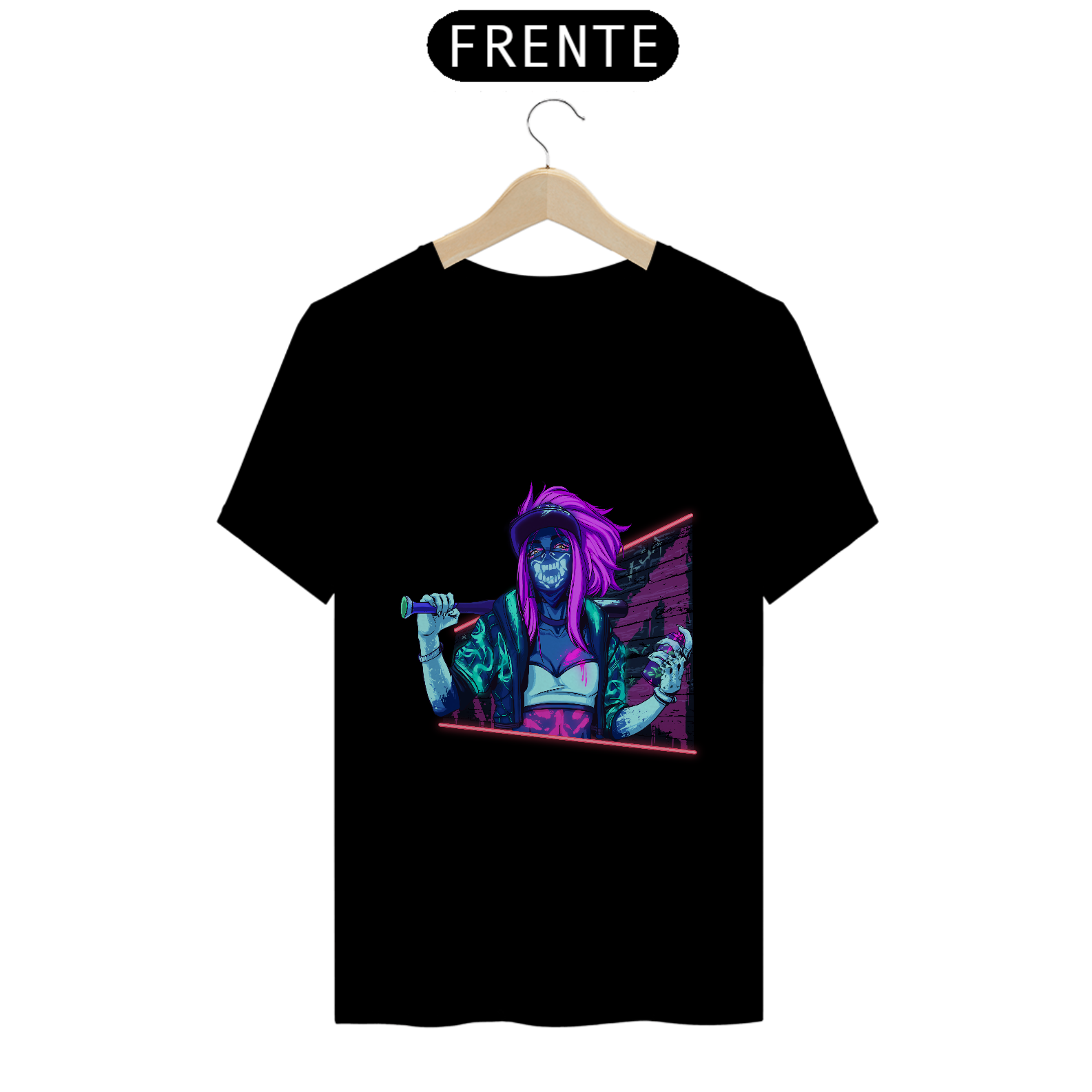 Nome do produto: Camiseta - Akali - Black Light
