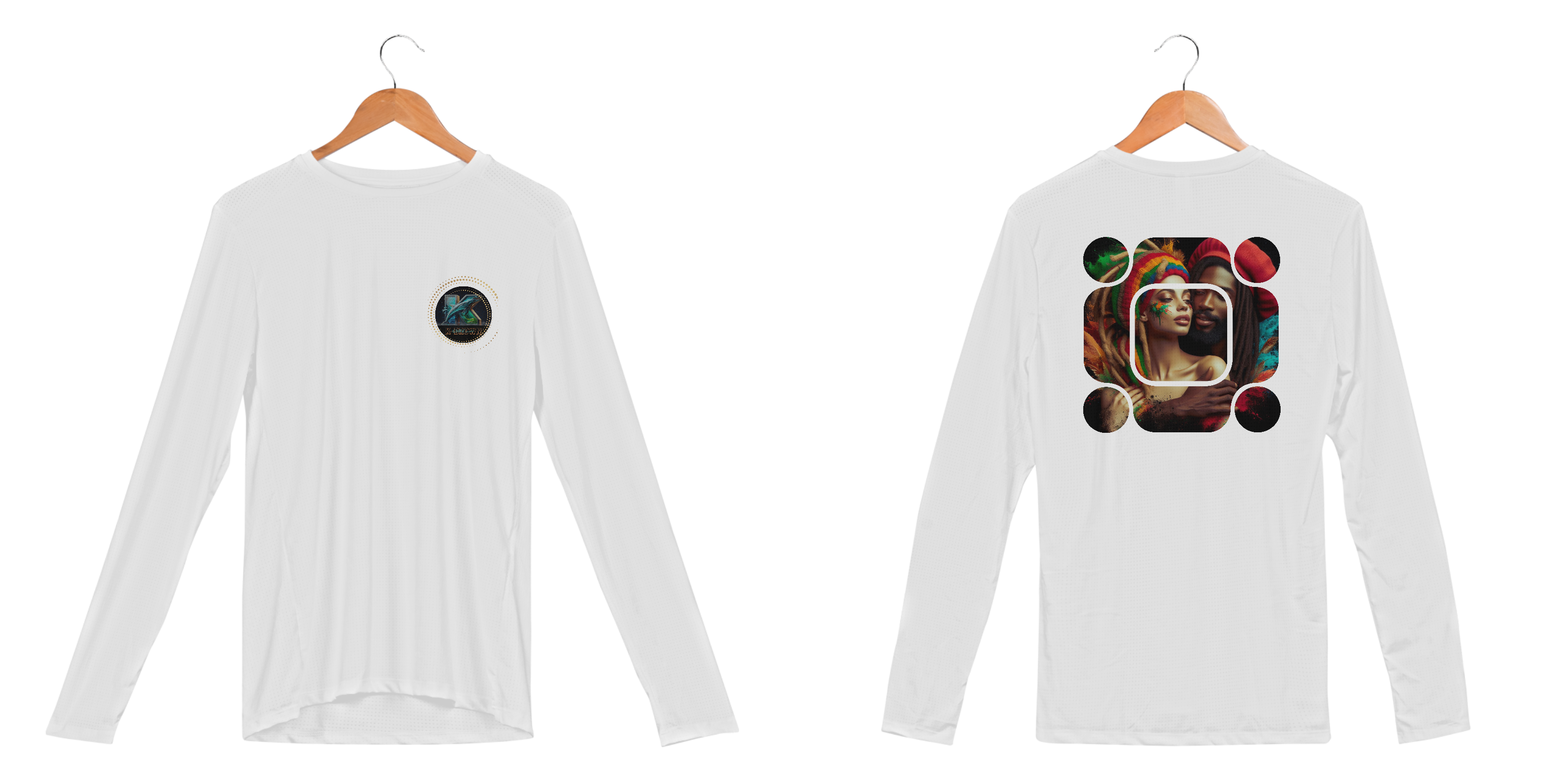 Camiseta Manga Comprida Uv Dry - Mosaico Reggae