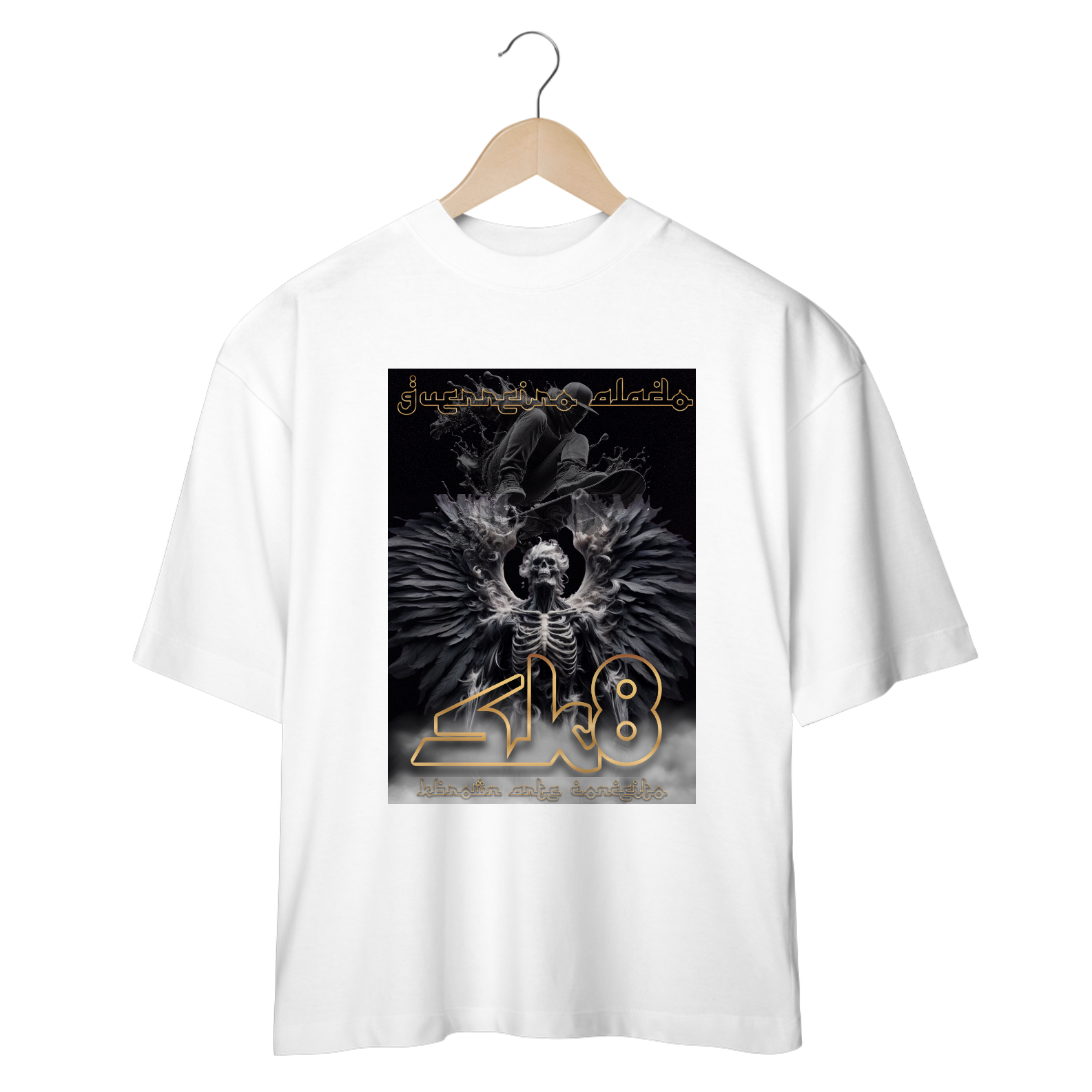 Camiseta Oversized SK8 - Guerreiro Alado I