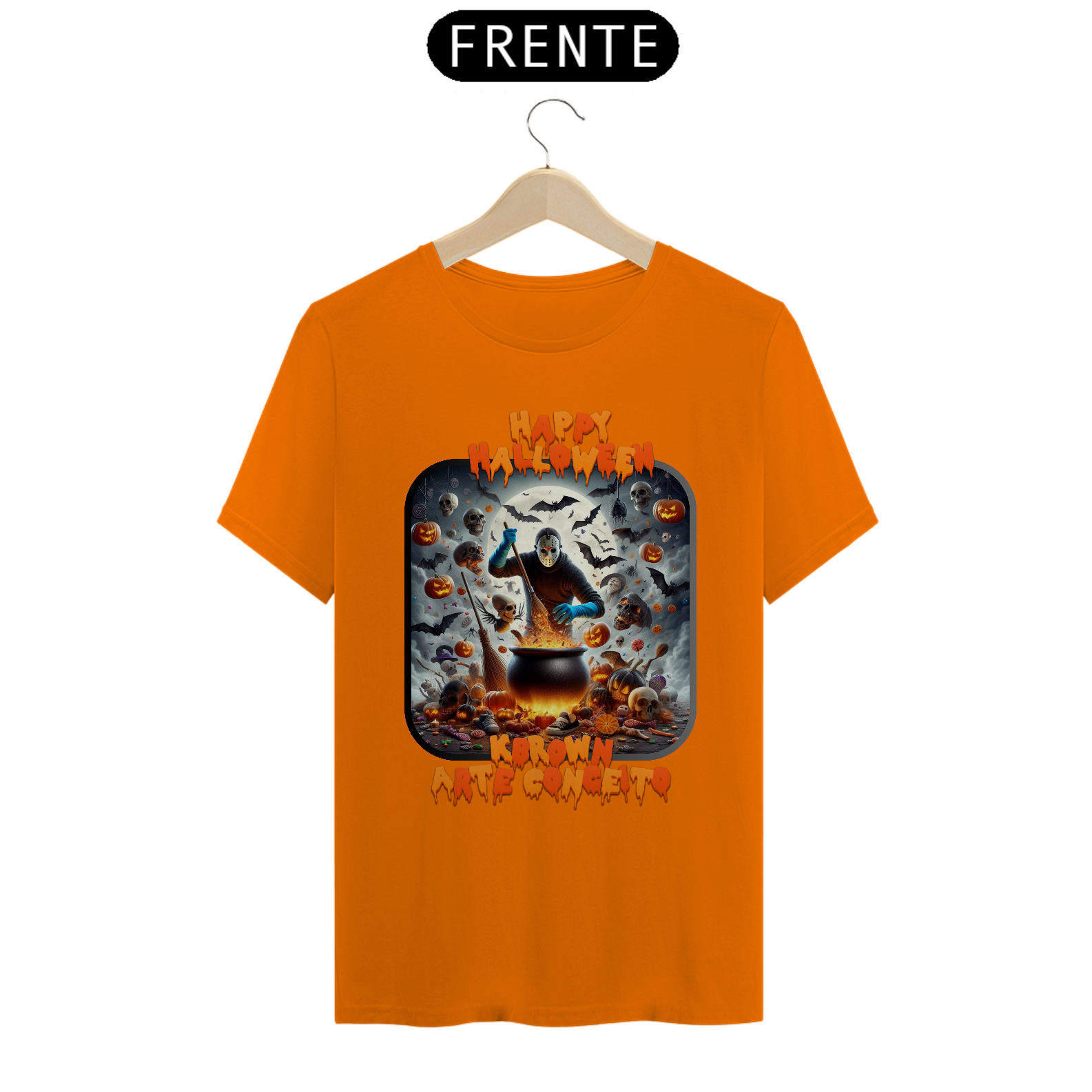 Camiseta Halloween - K Brown Arte conceito - Quality -Happy Halloween
