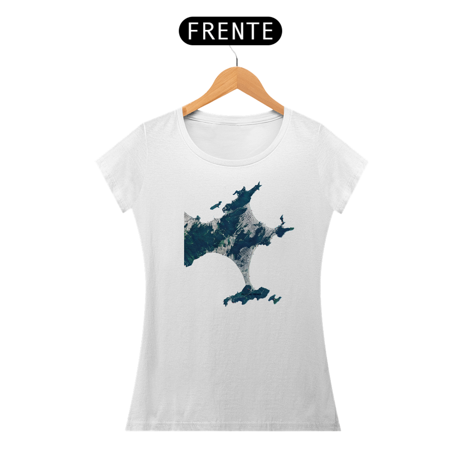 Nome do produto: T Shirt fem mapa colorido