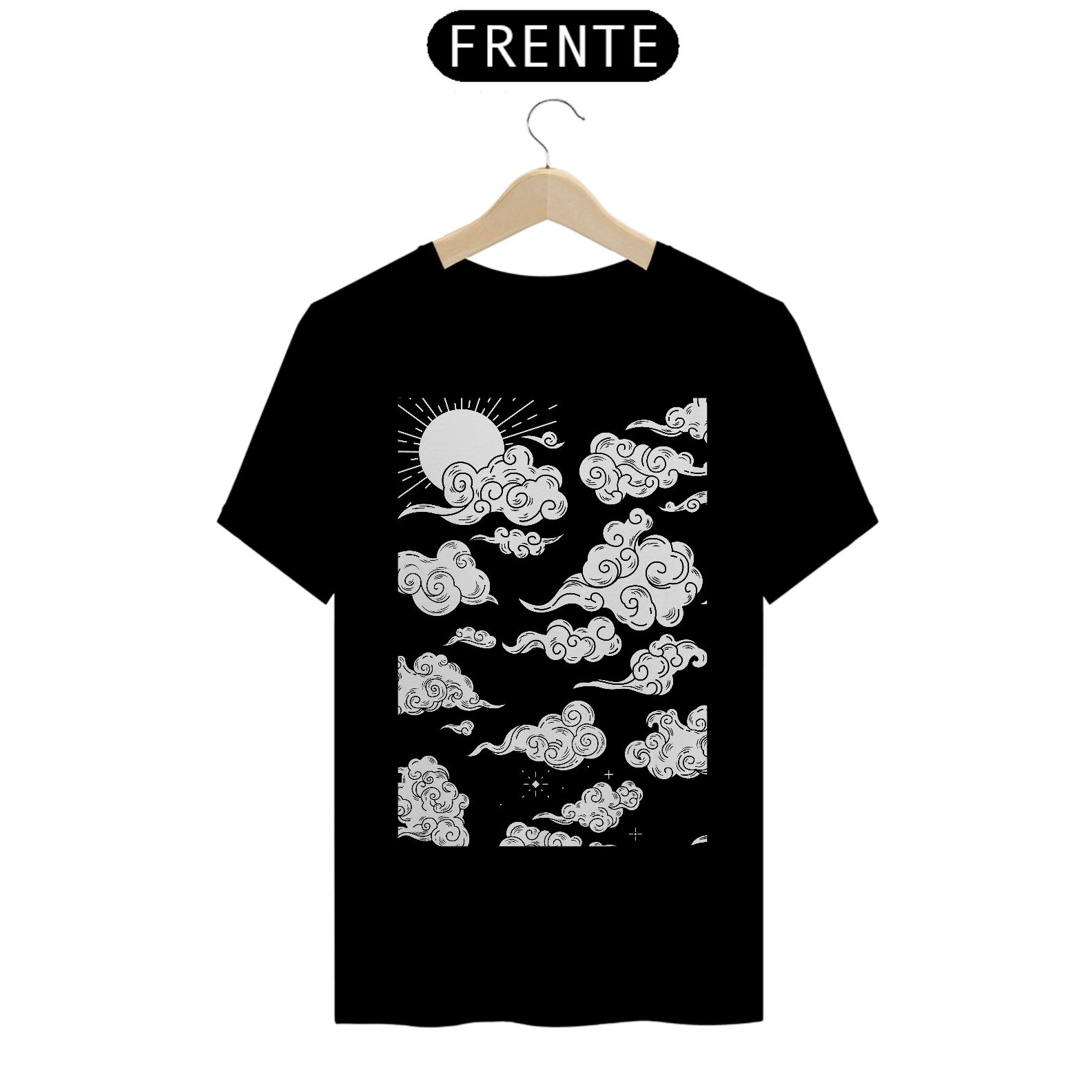 Nome do produto: T-Shirt Pima Nuvem Estampa br