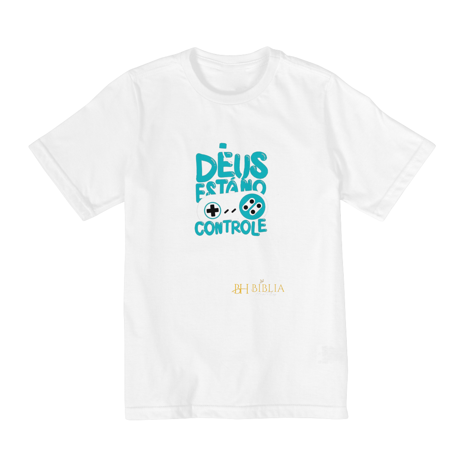 Nome do produto: Camisa Infantil Deus Está No Controle BH
