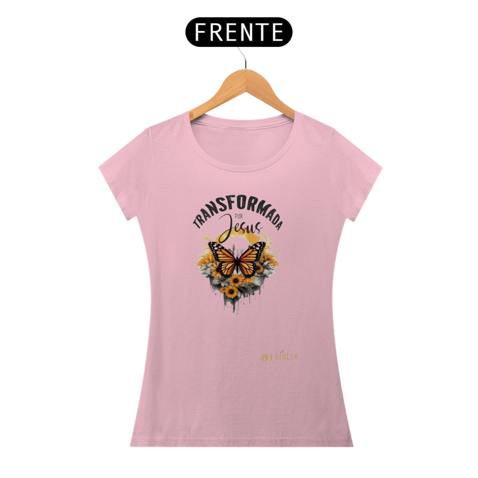 Nome do produto: Camisa Feminina Transformada Por Jesus BH