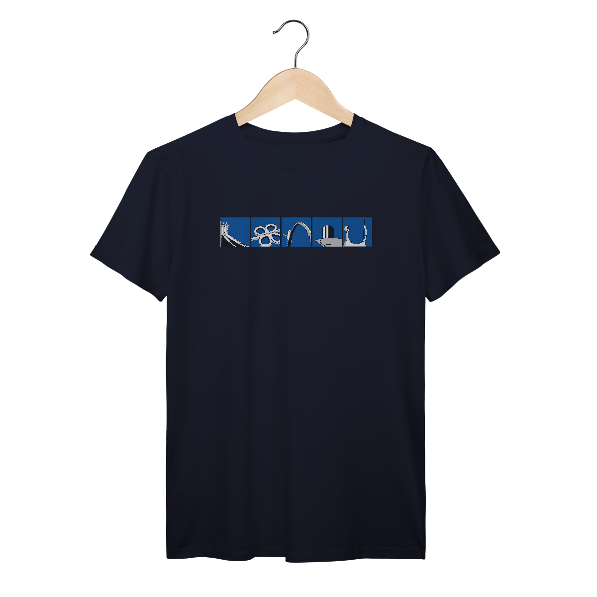 Camiseta reta ícones Brasília