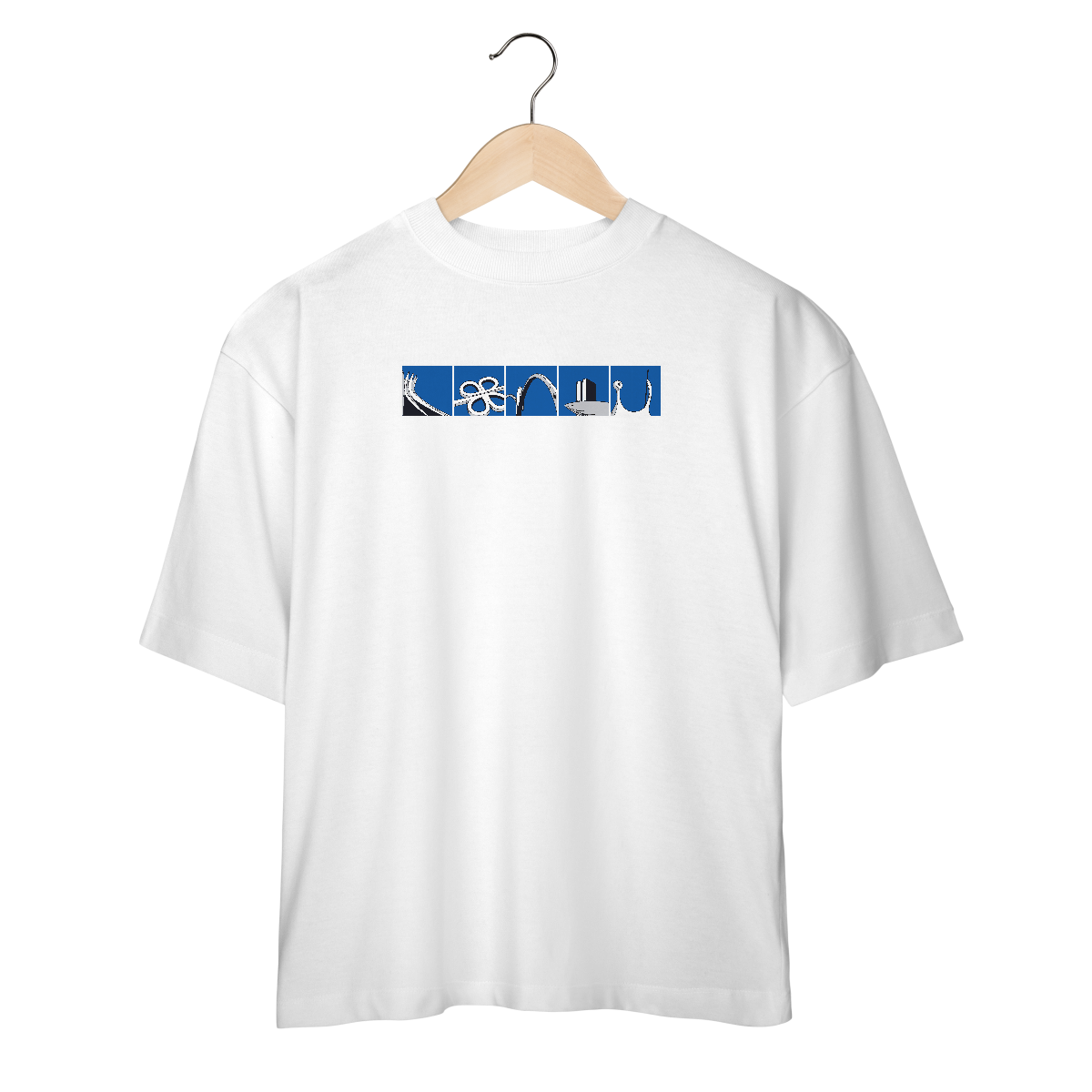 Camiseta Oversized ícones Brasília