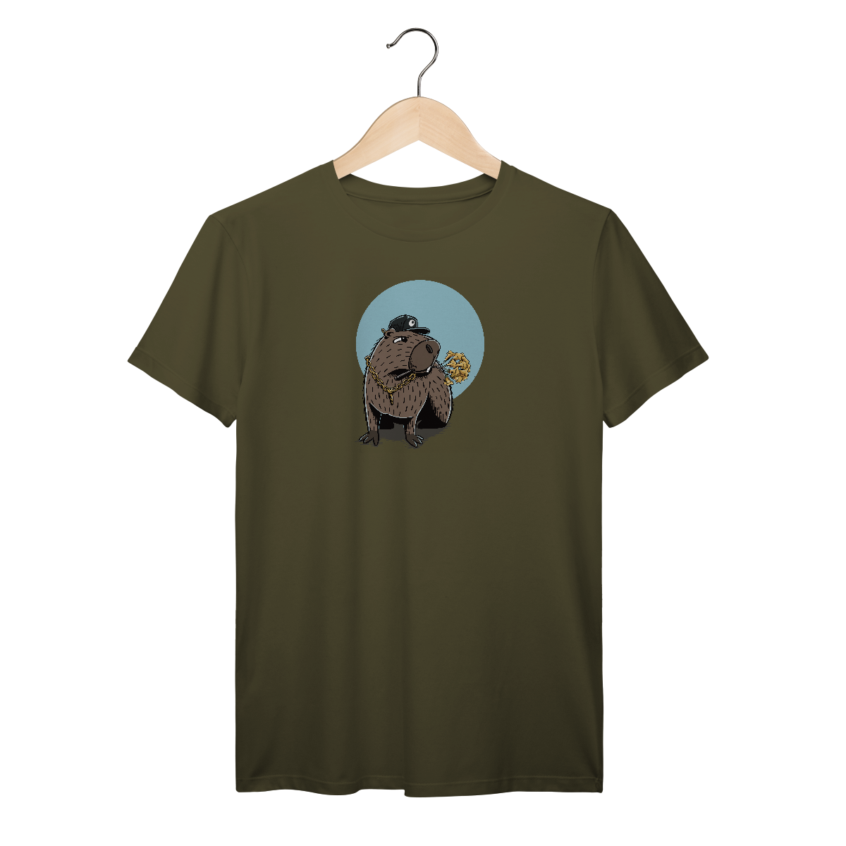 Camiseta reta punchline - capivara