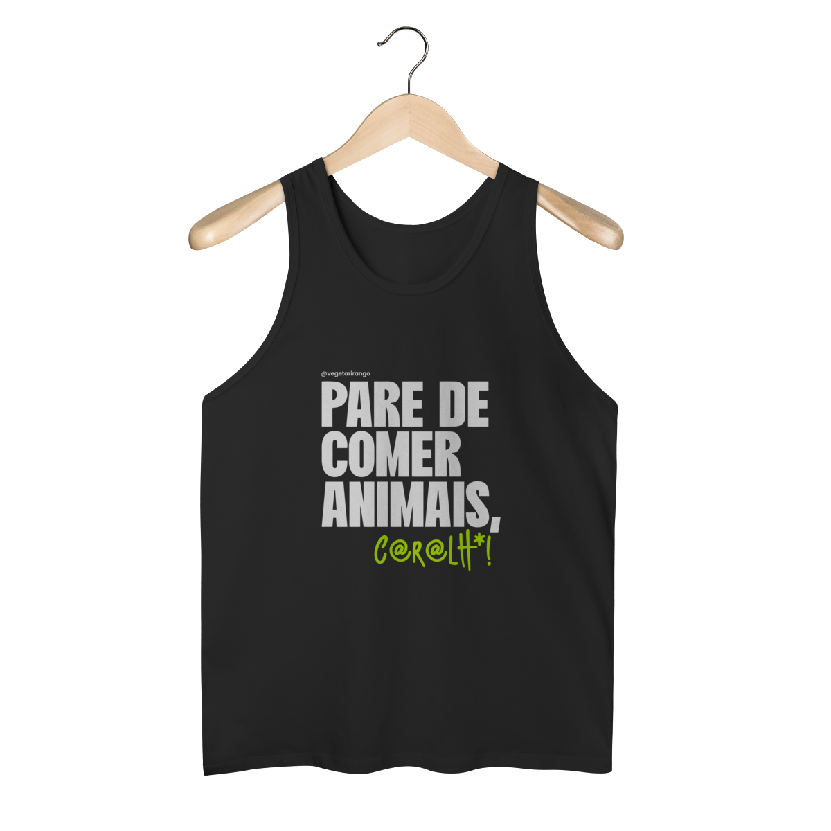 Regata Masculina Pare de comer animais [Apoio ao Vegetarirango]