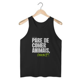 Regata Masculina Pare de comer animais [Apoio ao Vegetarirango]