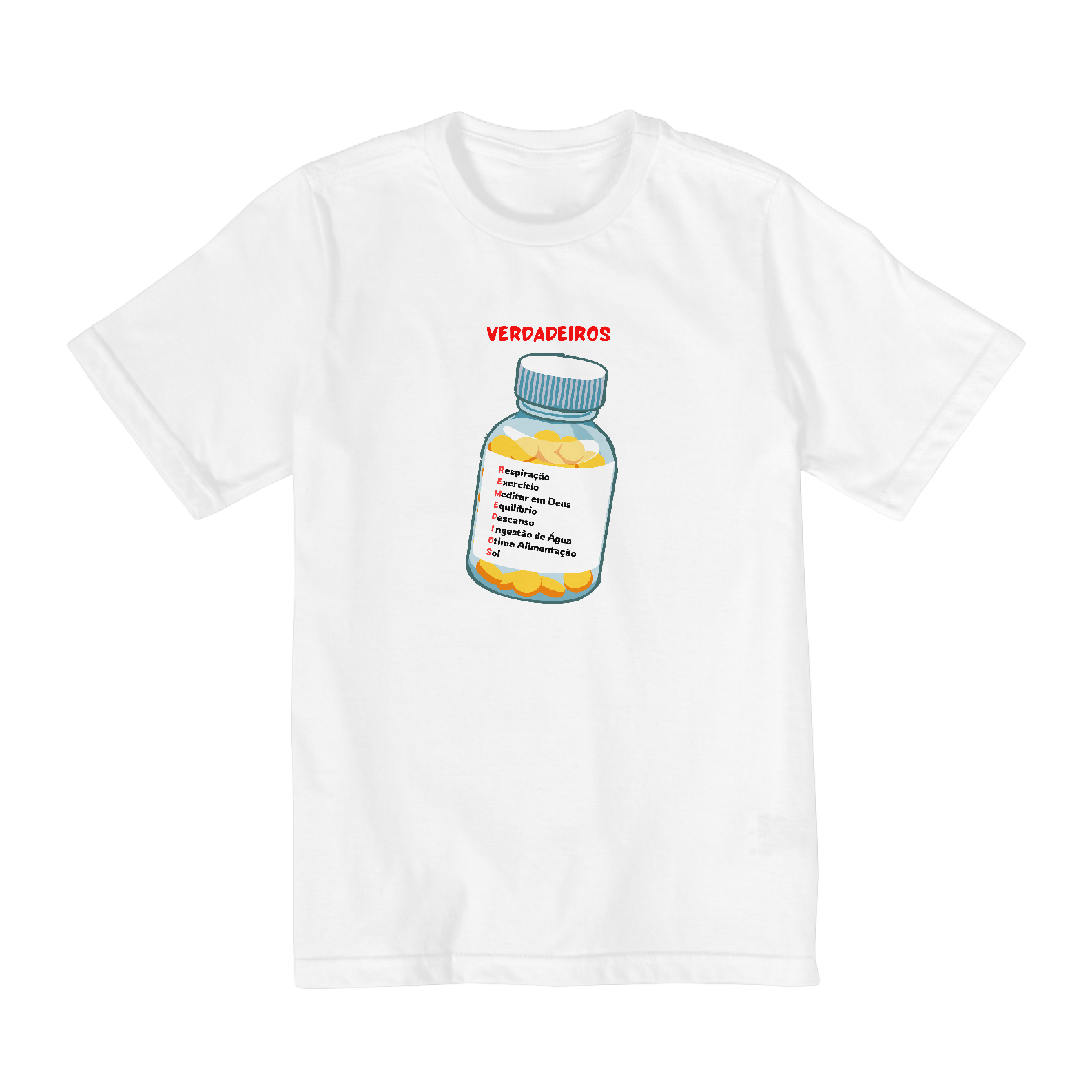 CAMISETA INFANTIL TAMANHO 2 A 8 VERDADEIROS REMÉDIOS