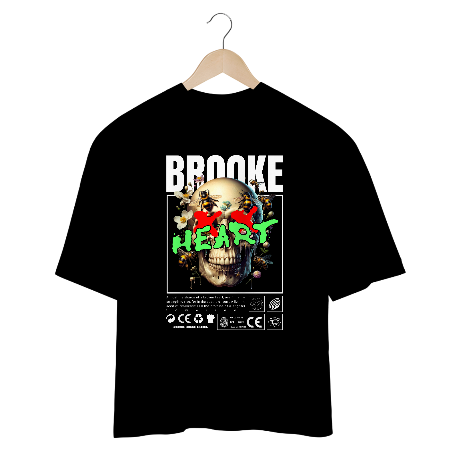 Nome do produto: Camiseta Oversized Brooke Heart
