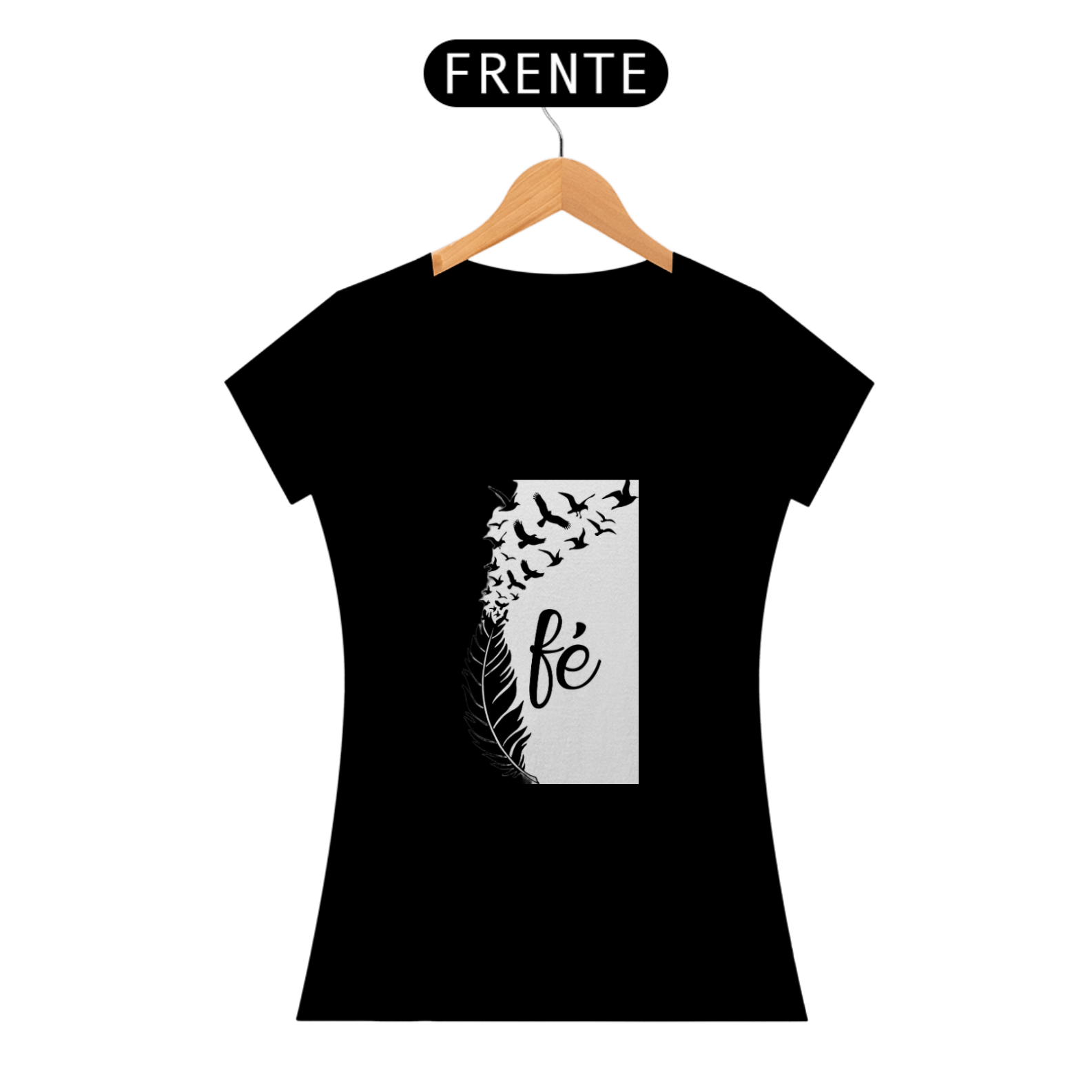 Nome do produto: Camiseta F Fé