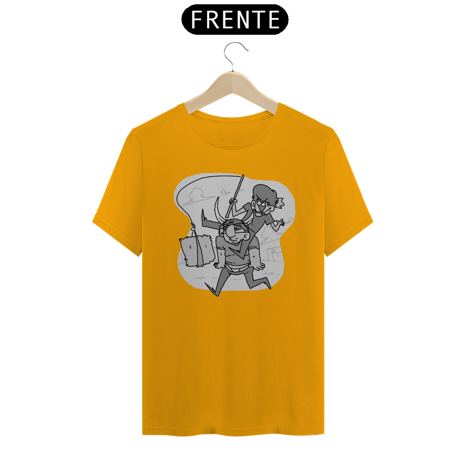 Nome do produto: Camisa unissex - estampa sem cor - Vai Fabo!