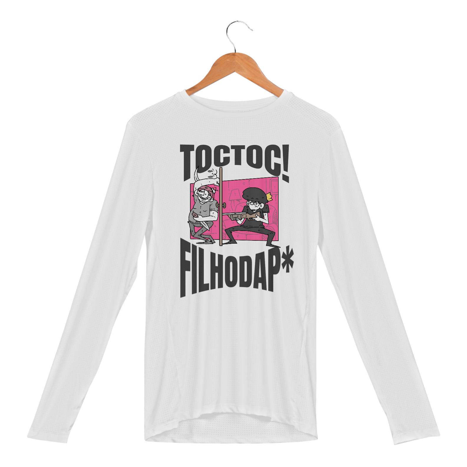 Nome do produto: Camisa manga longa - Toc! Toc! - versão 2