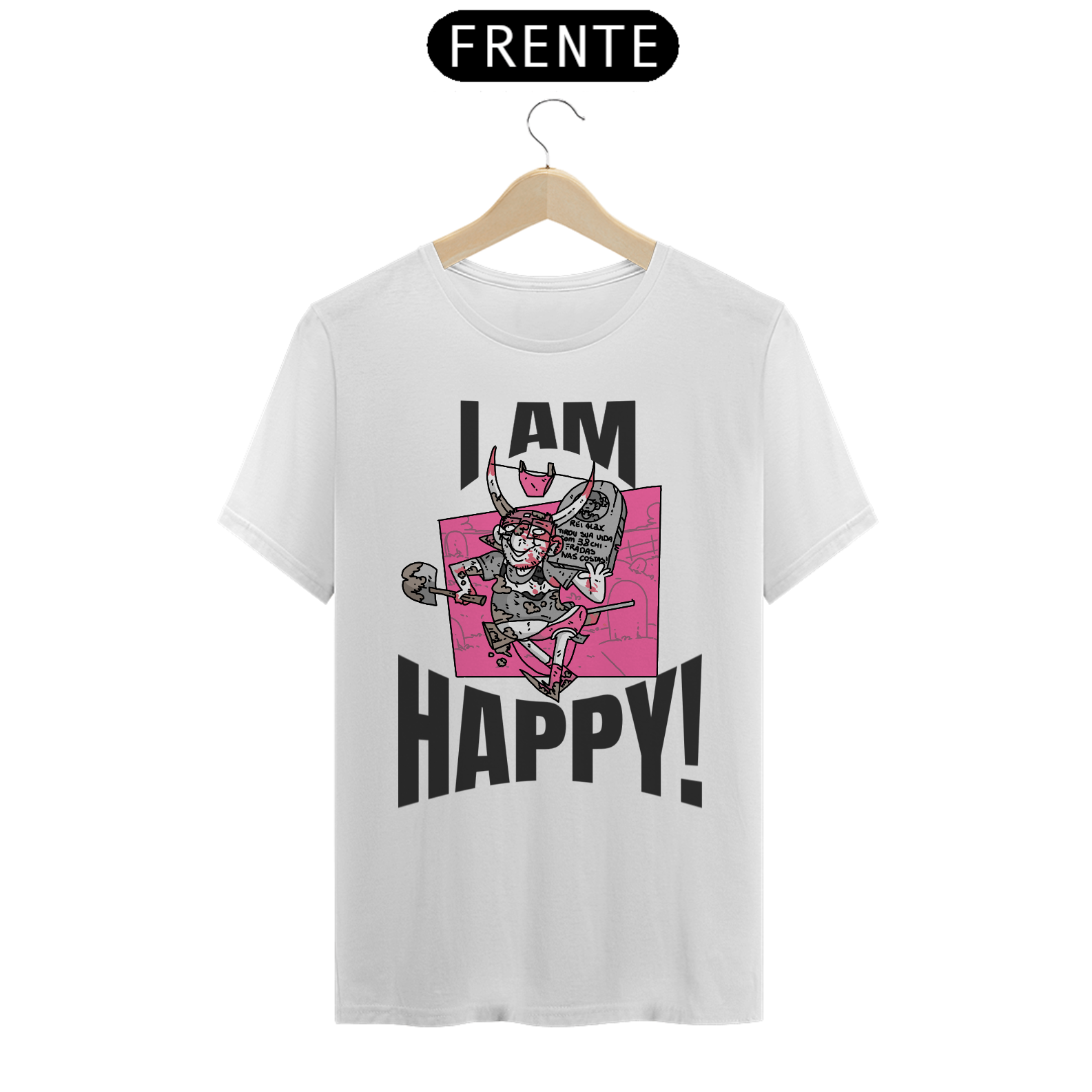 Nome do produto: Camisa Unissex - Feliz - Versão 2