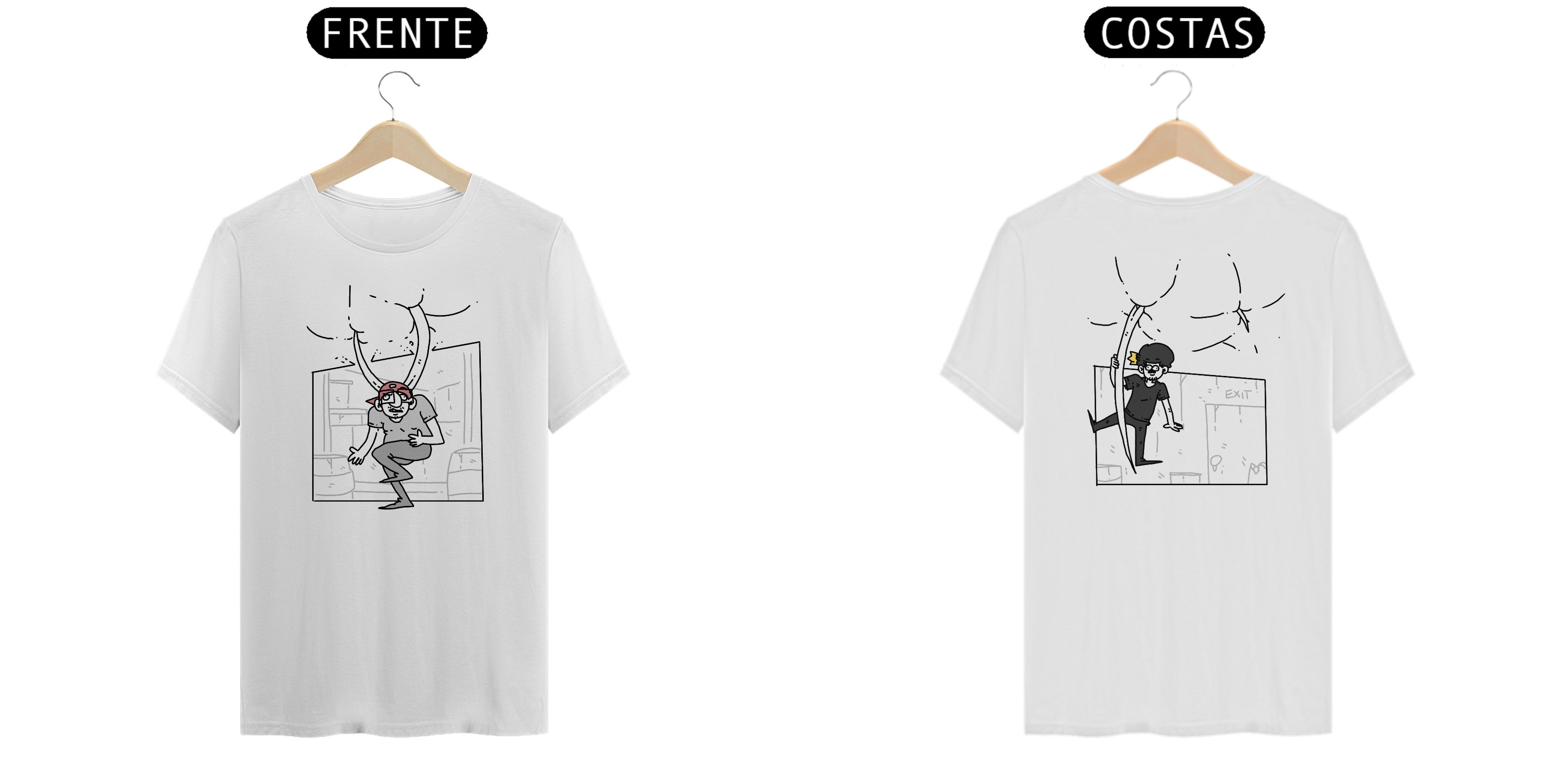 Nome do produto: Camisa Unissex - Estampa frente e costas - Chifre da peste!