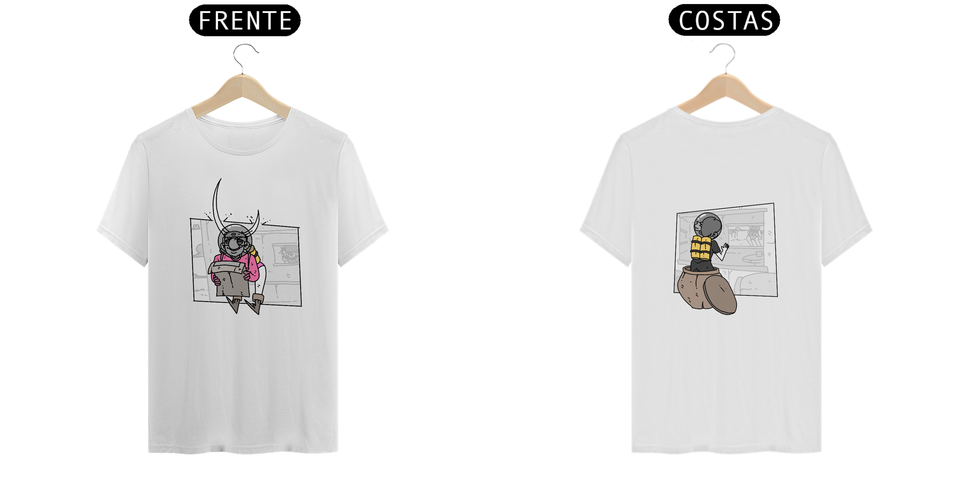 Nome do produto: Camisa Unissex - Frente e costas - Mas o que é isso???