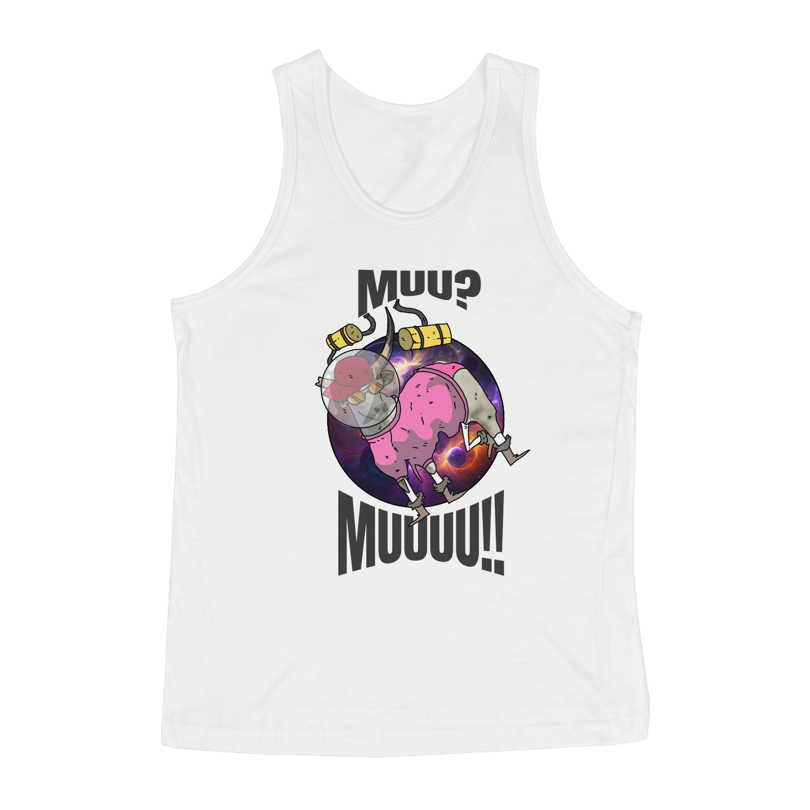 Nome do produto: Regata masculina -  Boi no espaço - versão 2