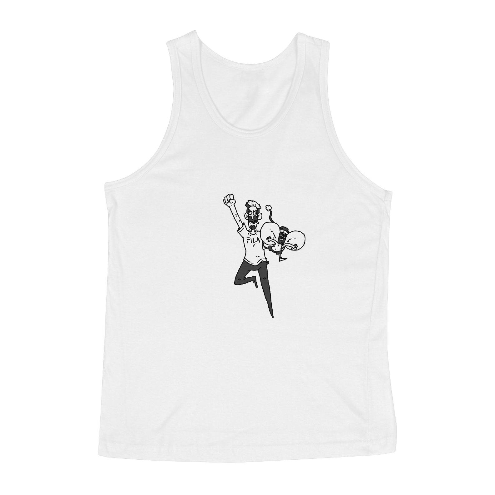 Nome do produto: Regata masculina minimalista - Meu herói