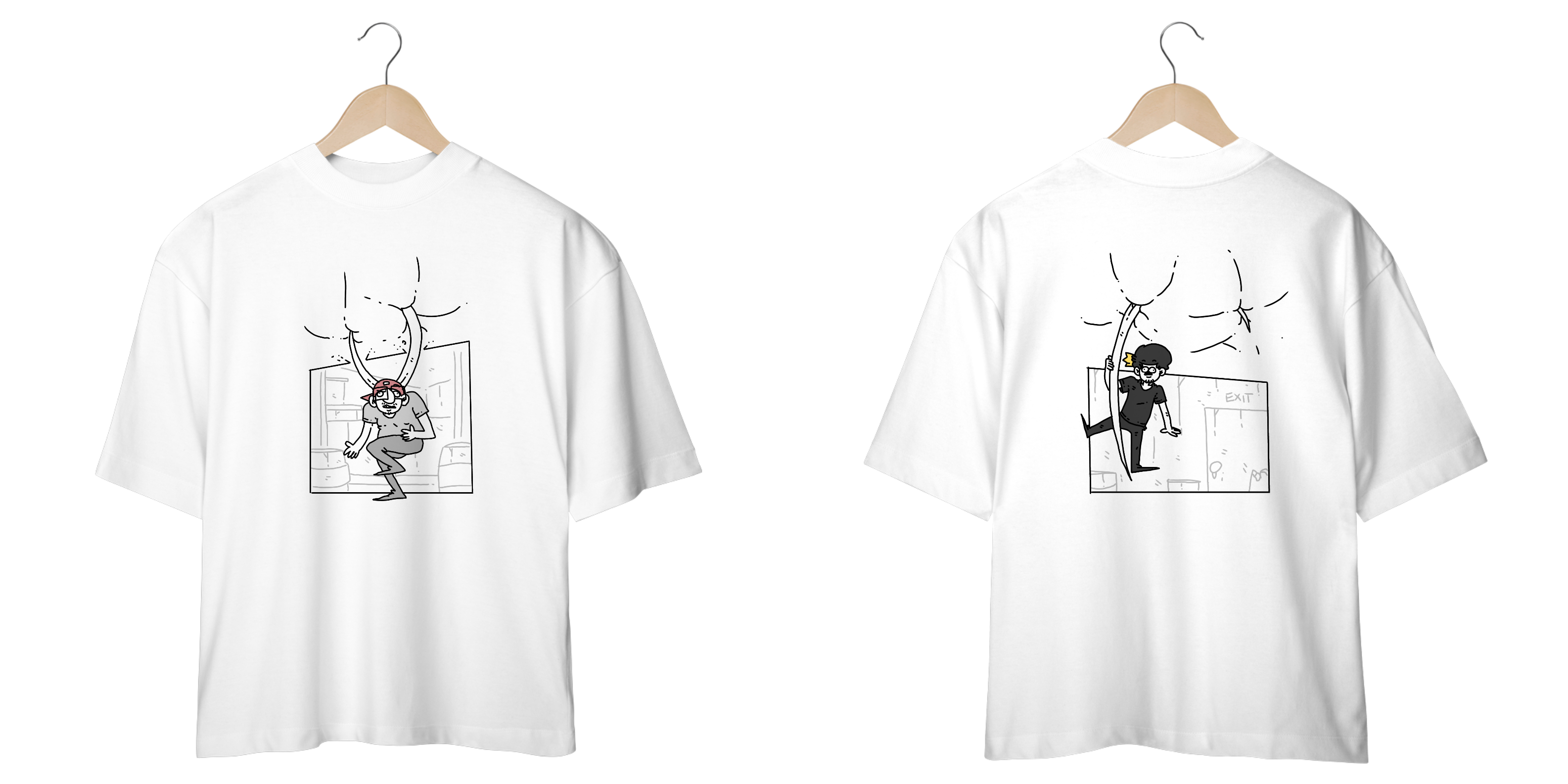 Nome do produto: Camisa Oversized Unissex - Frente e costas - Chifres da peste!