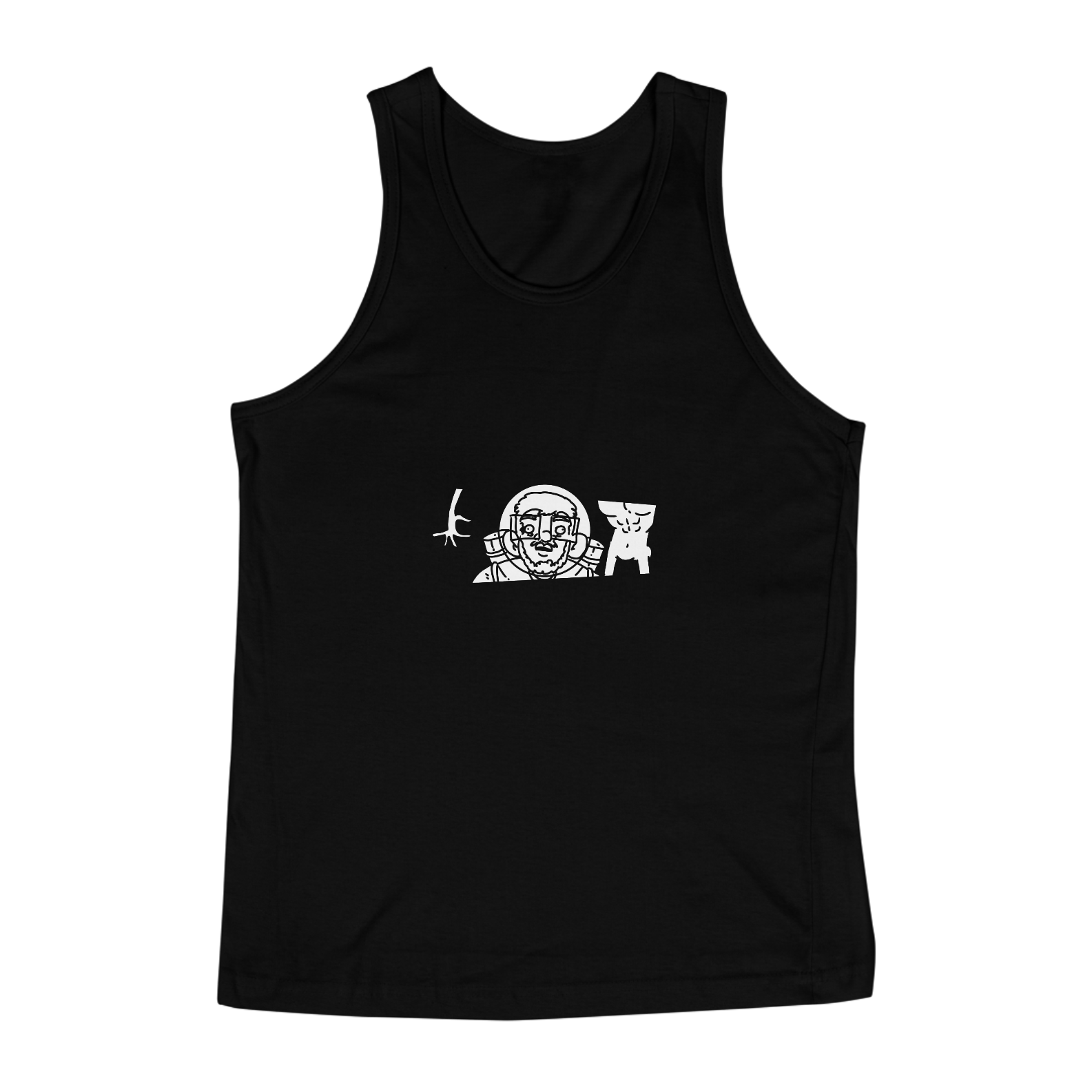 Nome do produto: Regata masculina minimalista - Moreno Branco