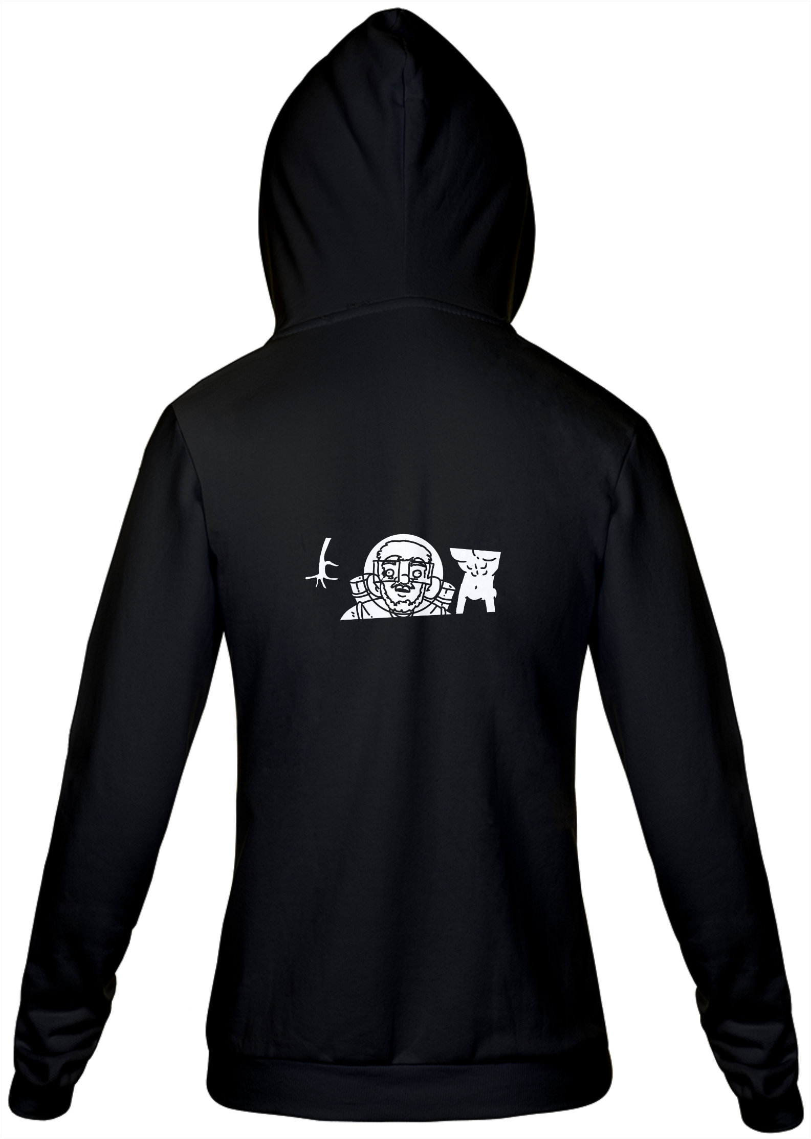 Nome do produto: Moletom com Zíper minimalista - Moreno Branco